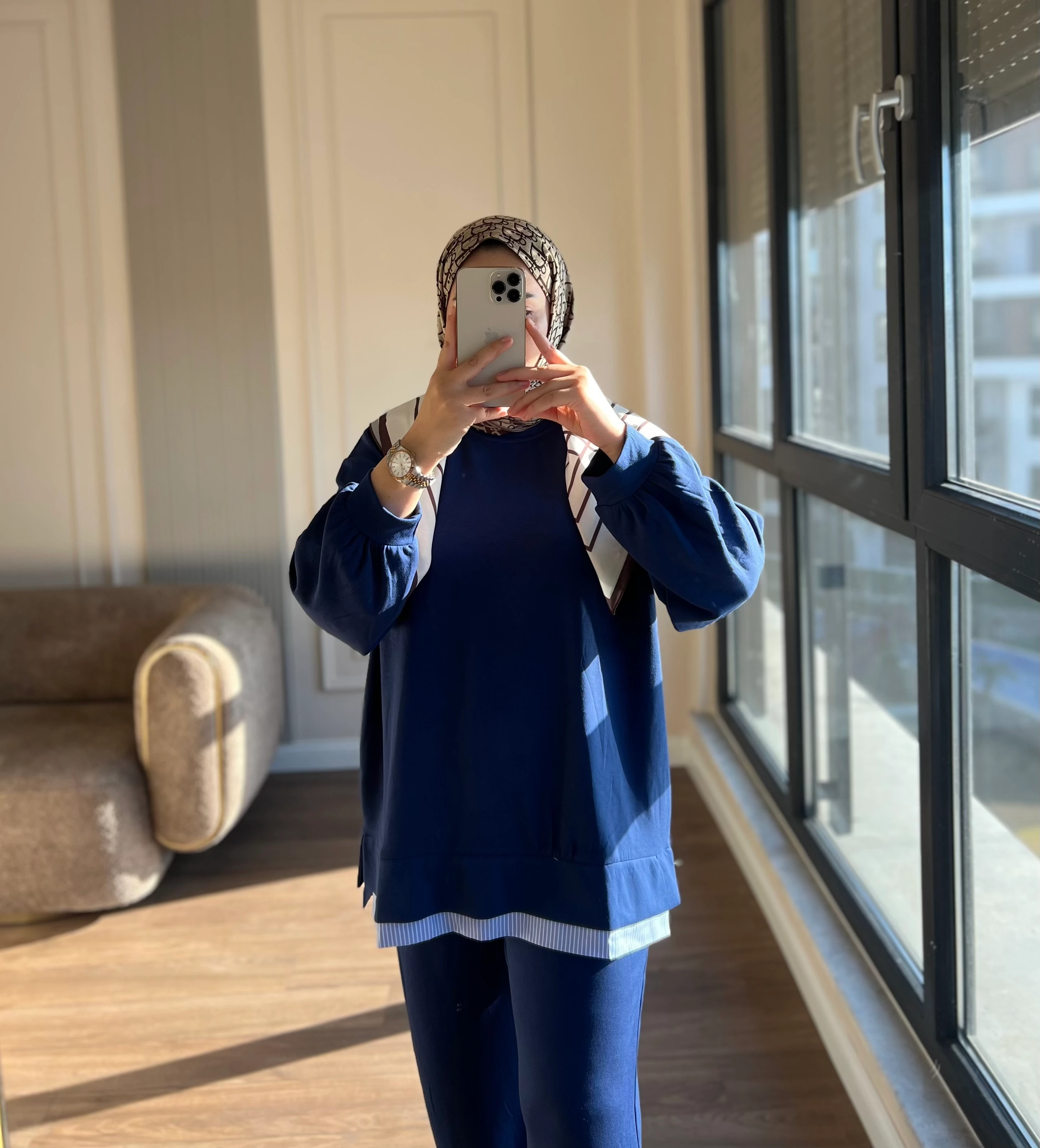 Gömlek Detaylı Oysh Takım Mavi 