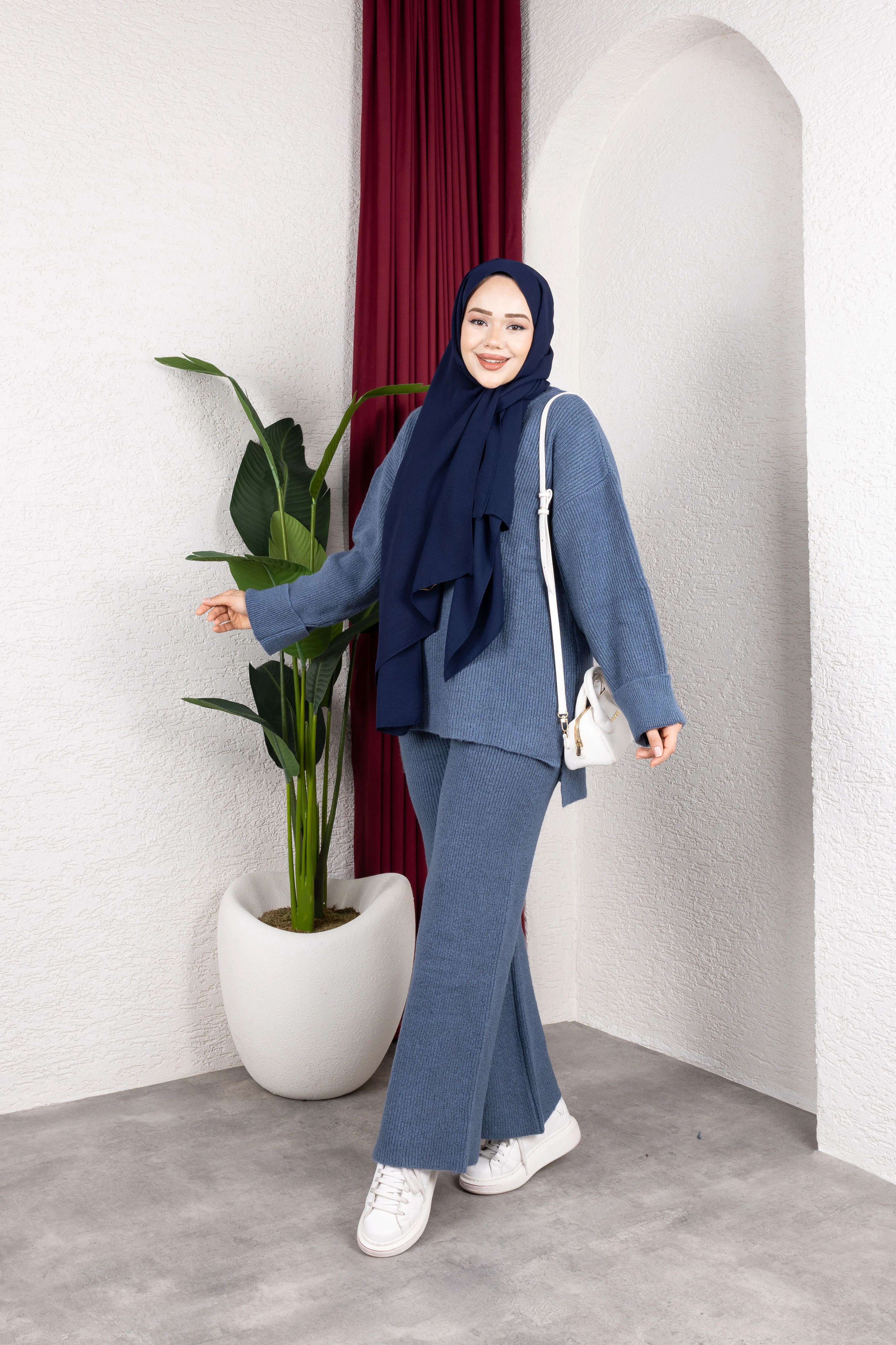 Sık Dokuma Premium Pantolonlu Takım İndigo