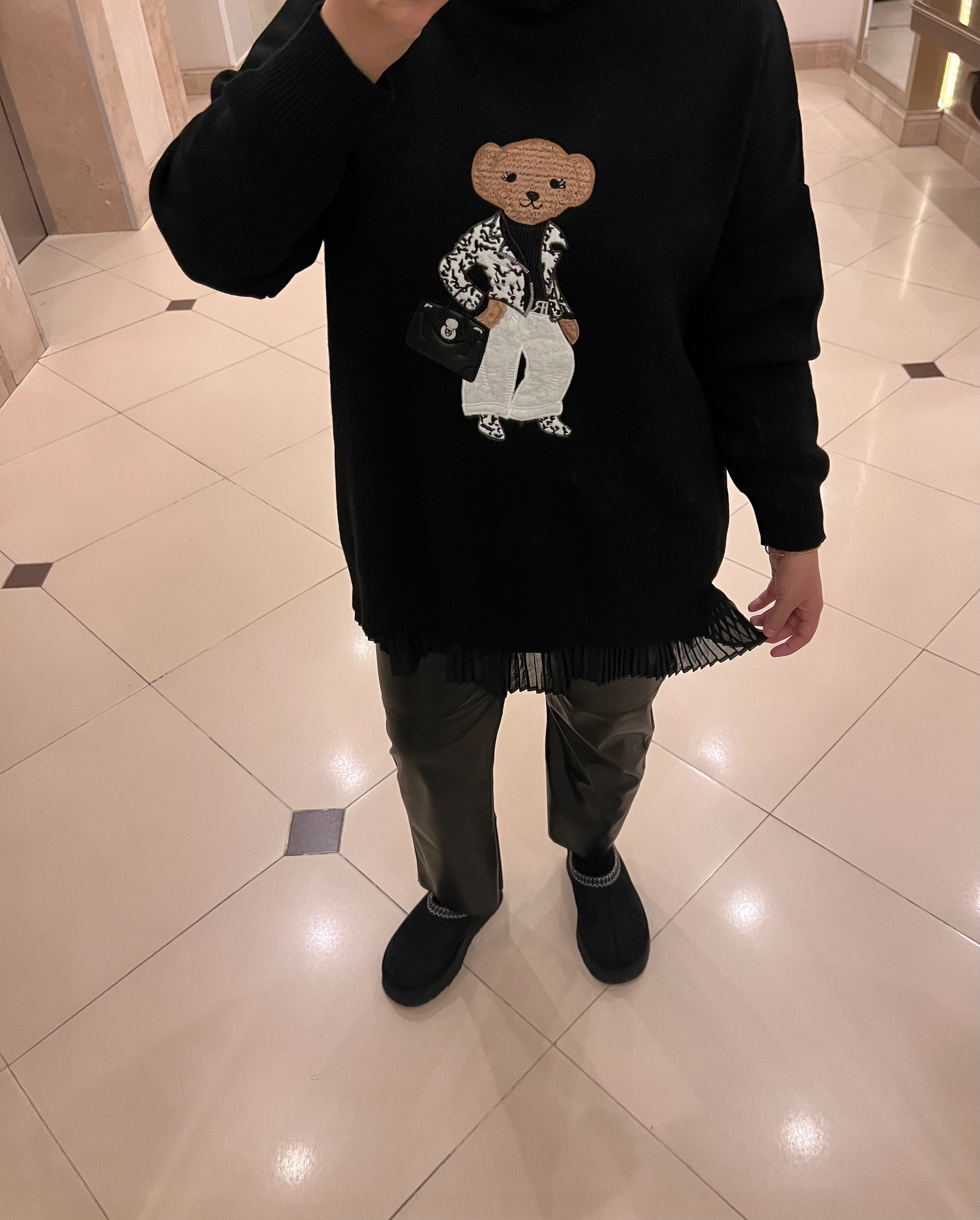 Mina Teddy Kazak Siyah 