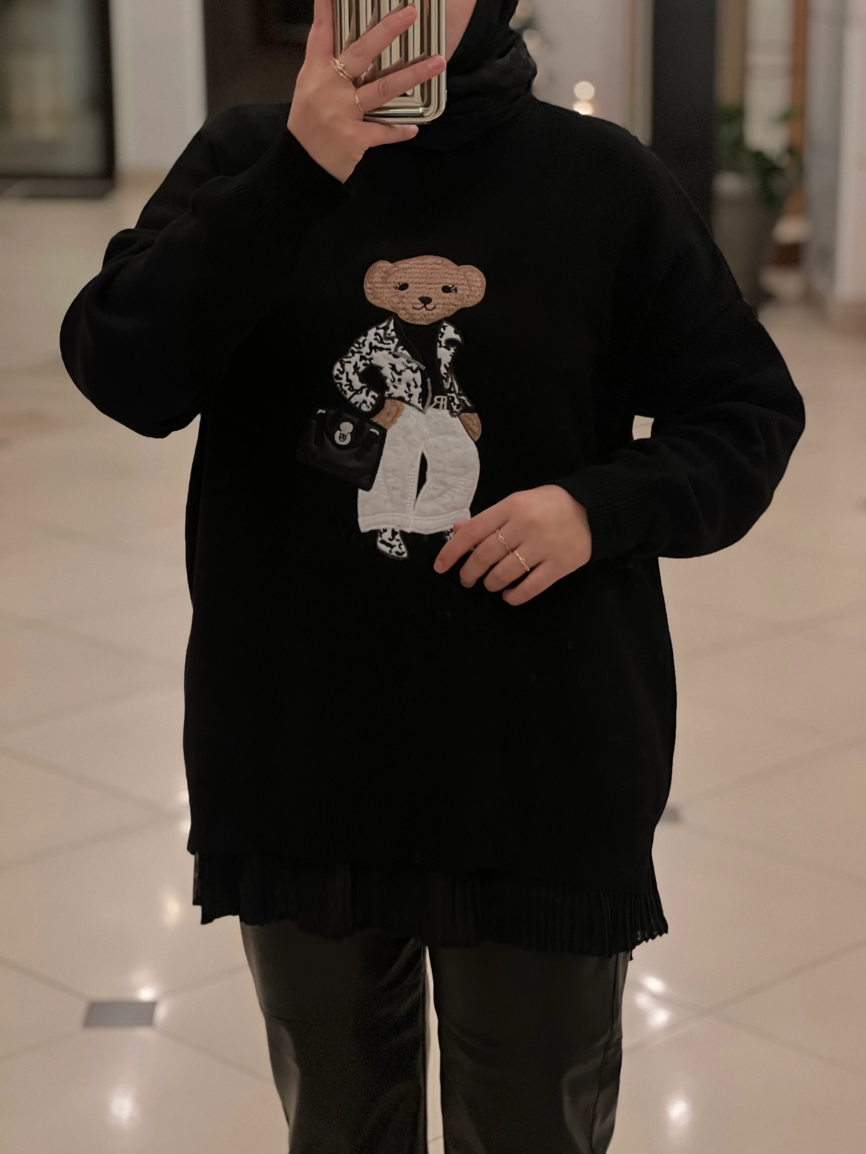 Mina Teddy Kazak Siyah 