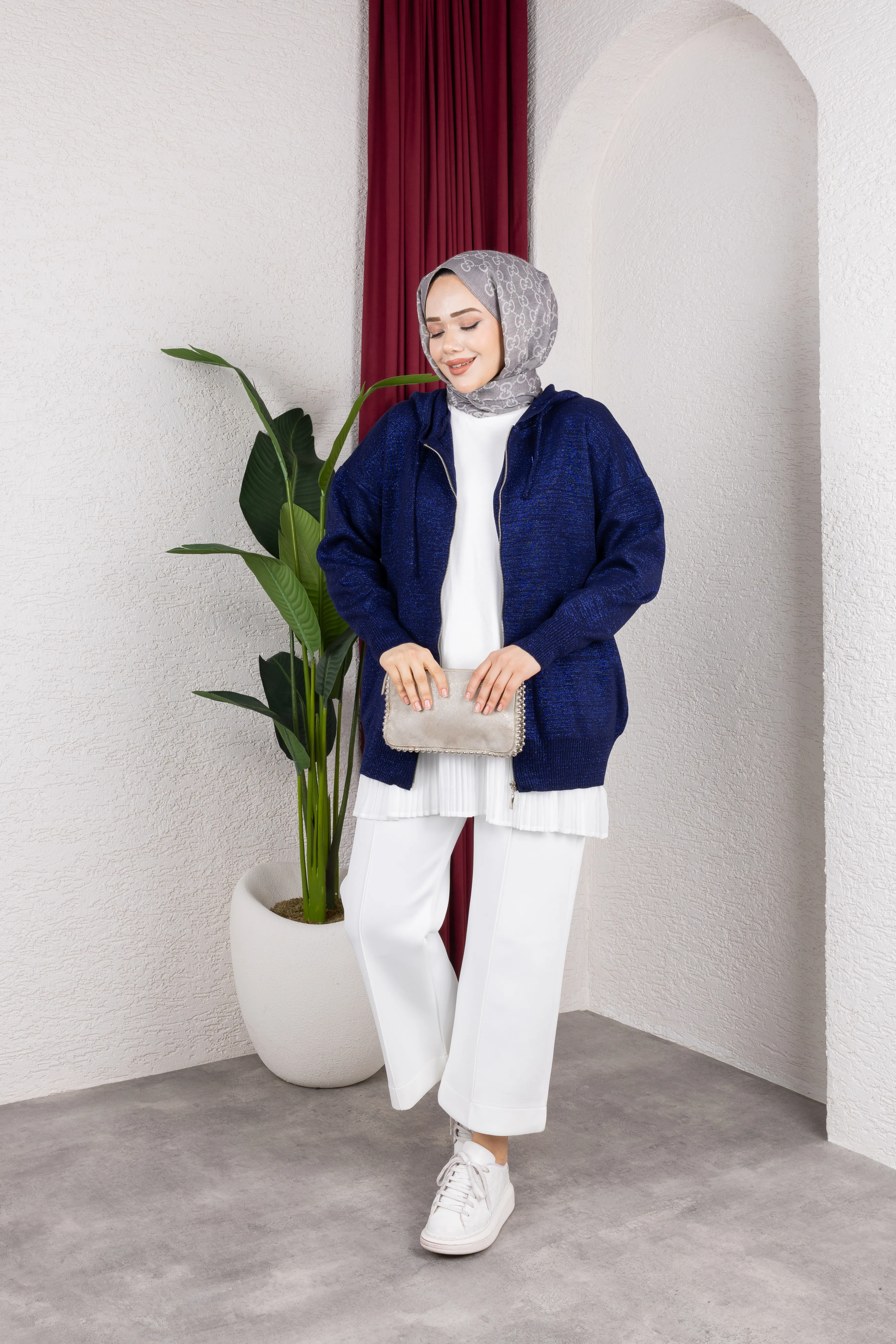 Simli Ceket Lacivert