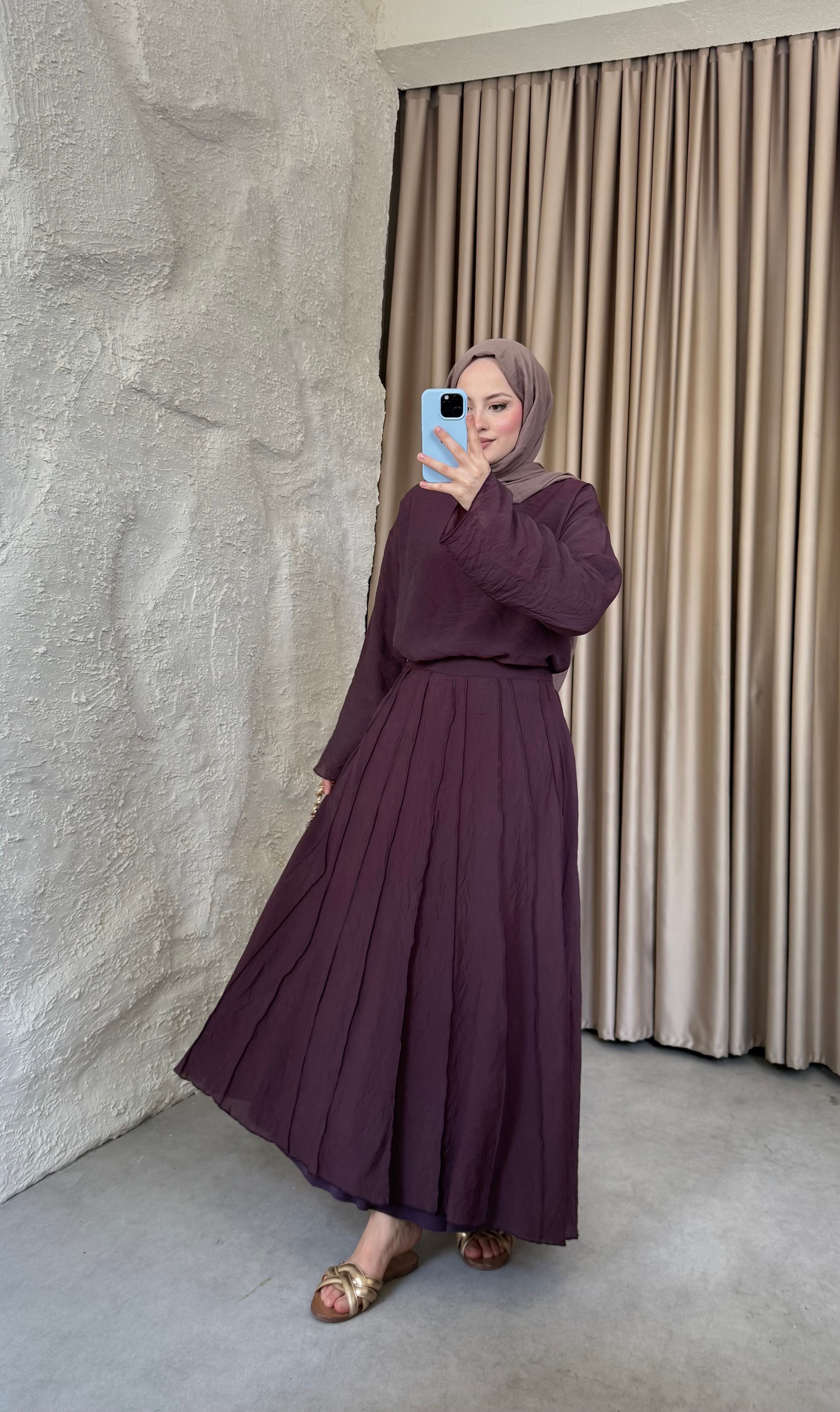 Loren Tül Takım Bordo 
