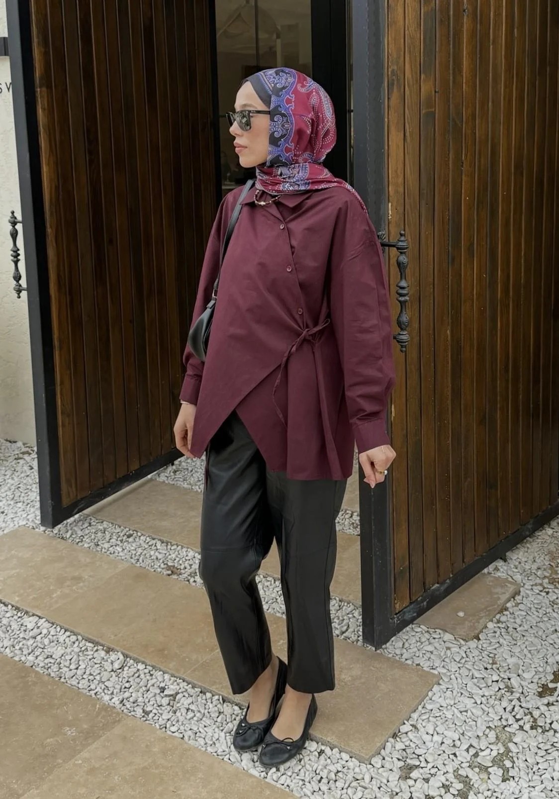 Sera Pamuk Gömlek  - Bordo