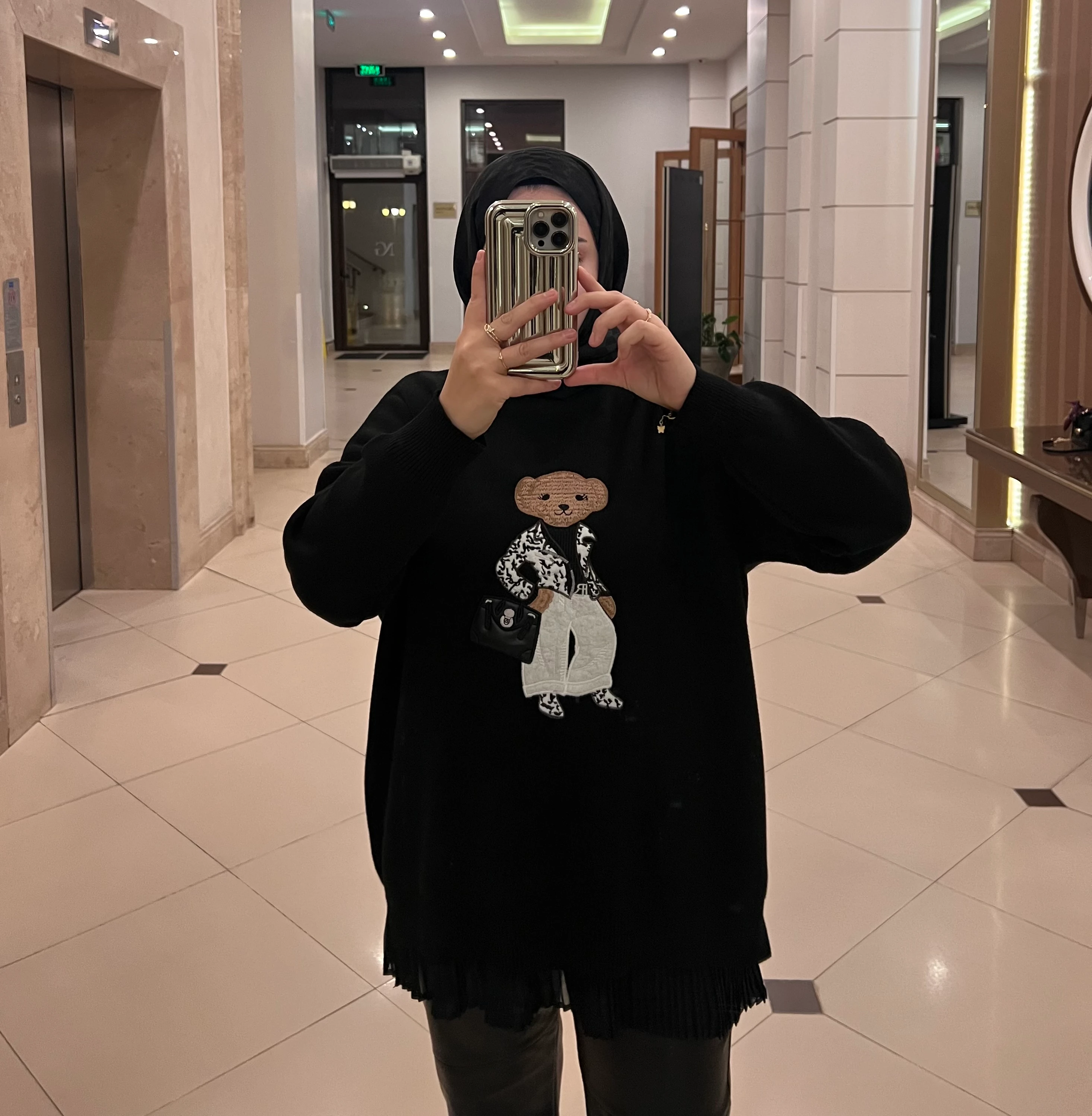 Mina Teddy Kazak Siyah 