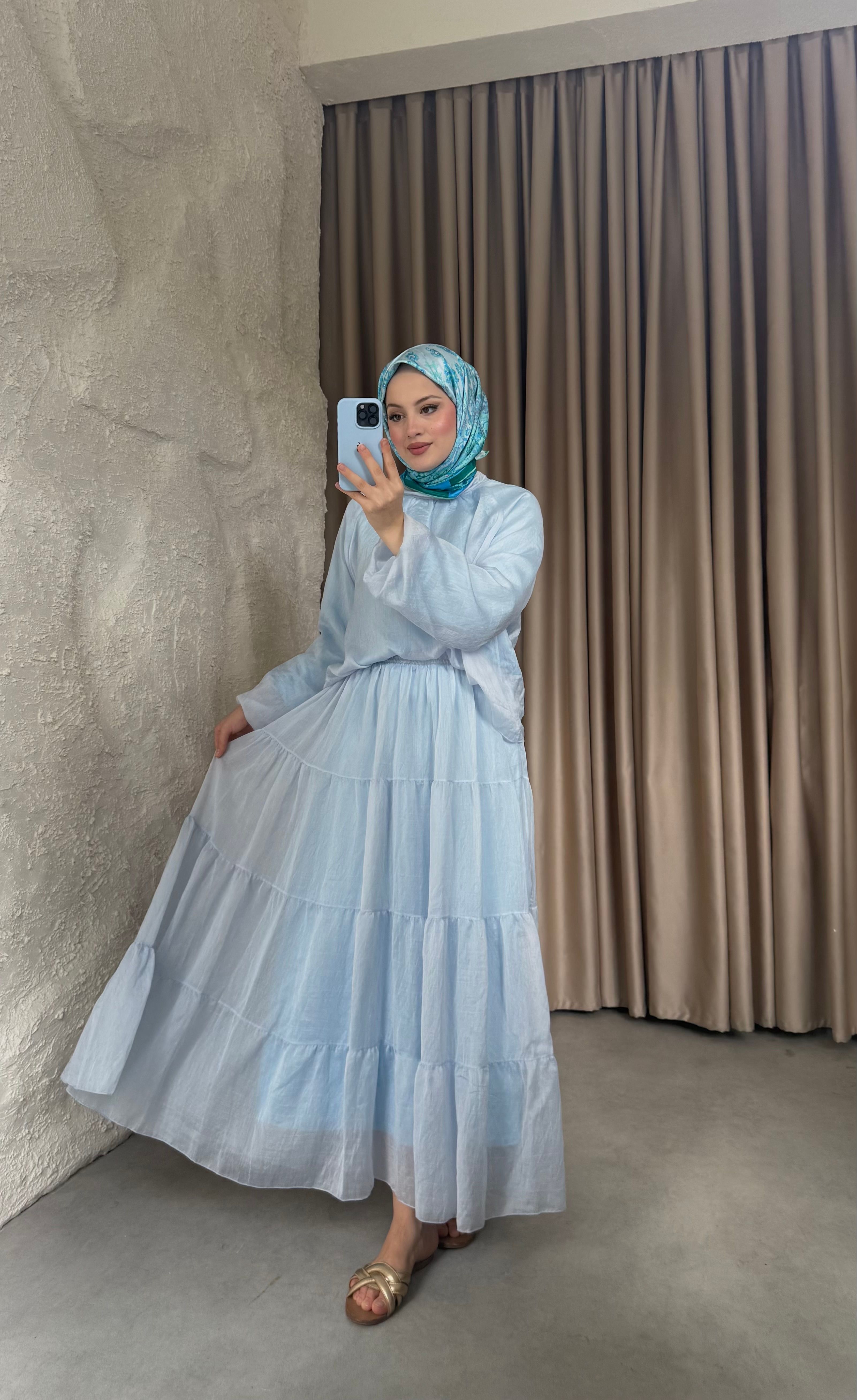 Nora Etekli Takım Bebe Mavisi