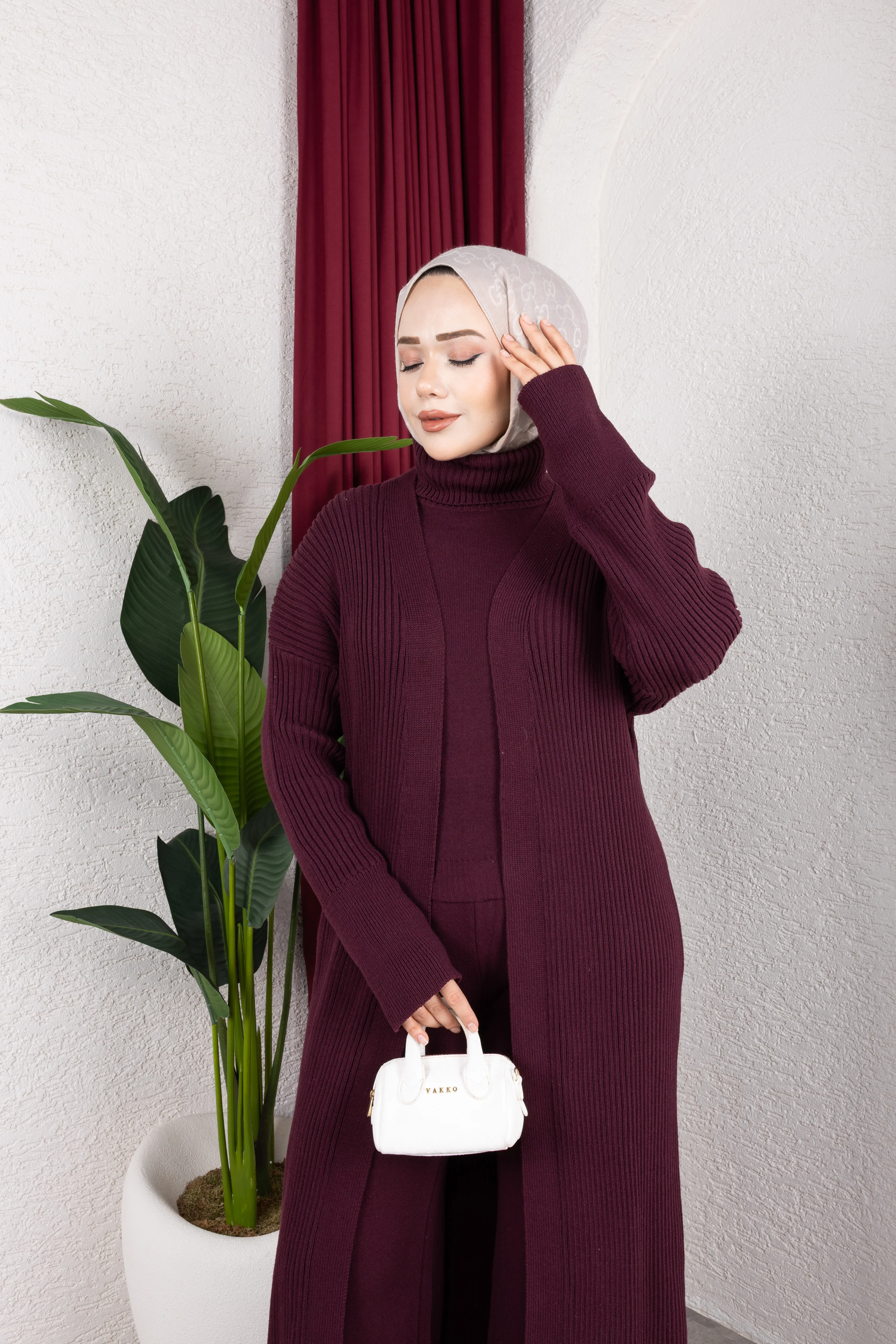 Jolie Triko Üçlü Takım Bordo