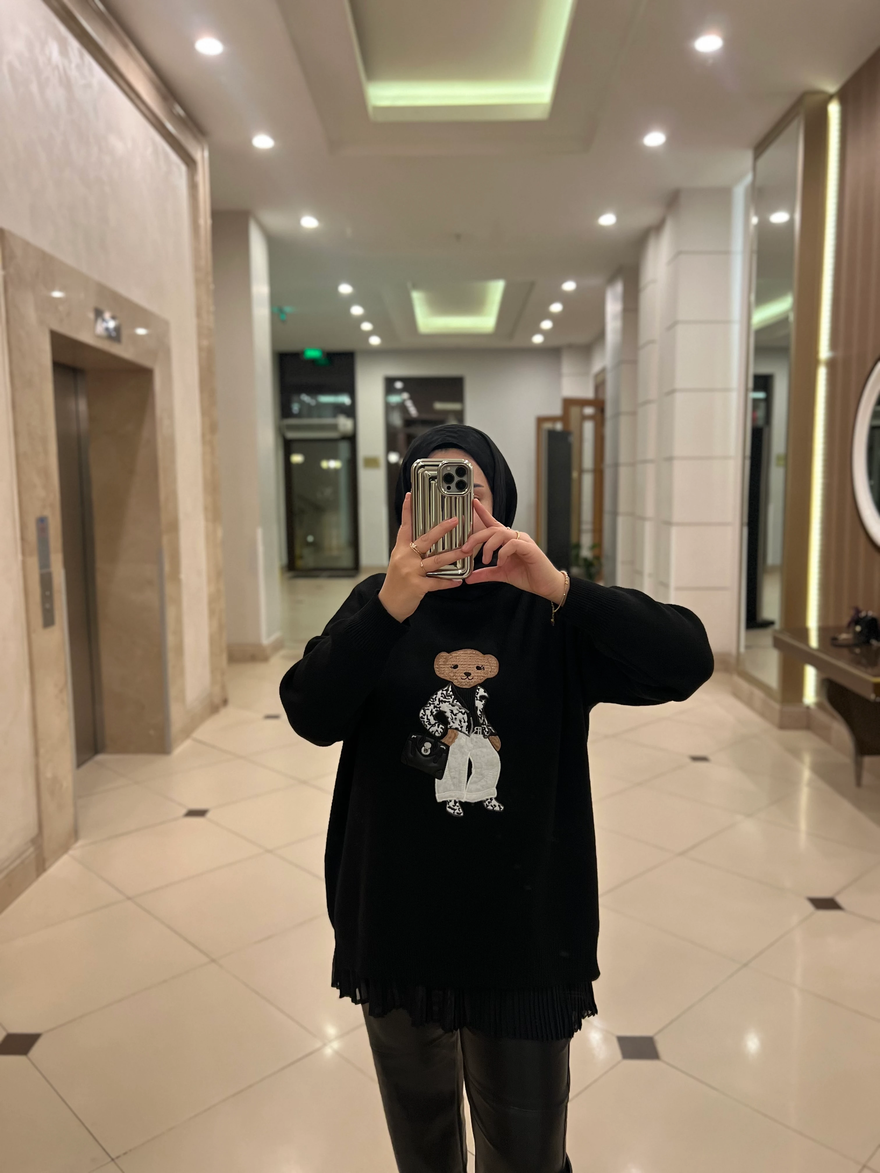 Mina Teddy Kazak Siyah 