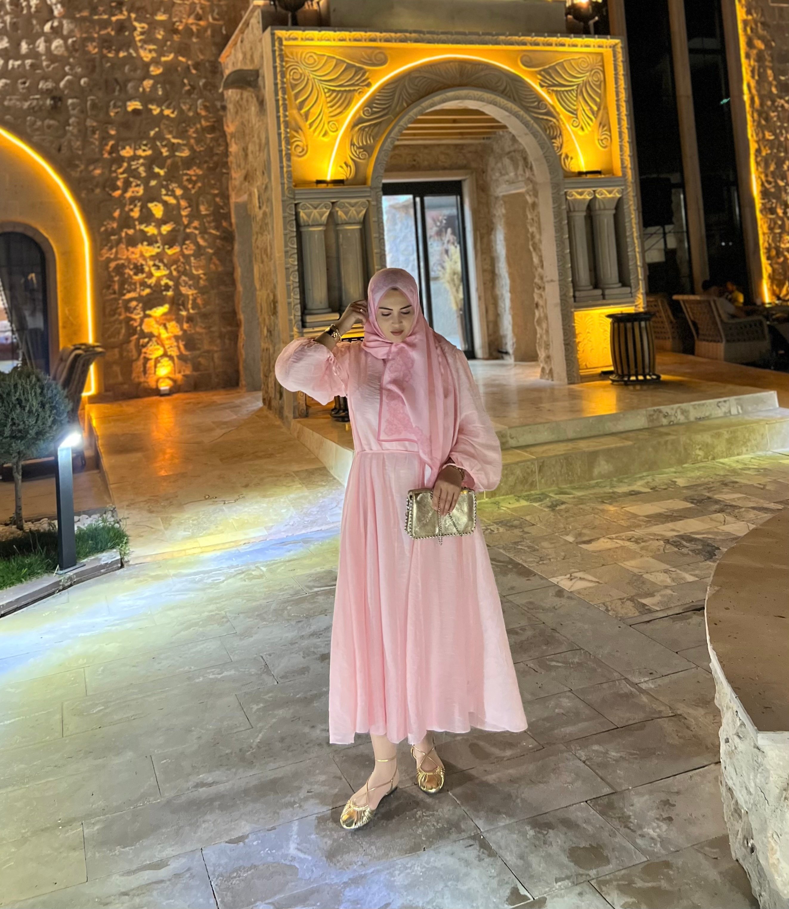 Paris Elbise Pembe