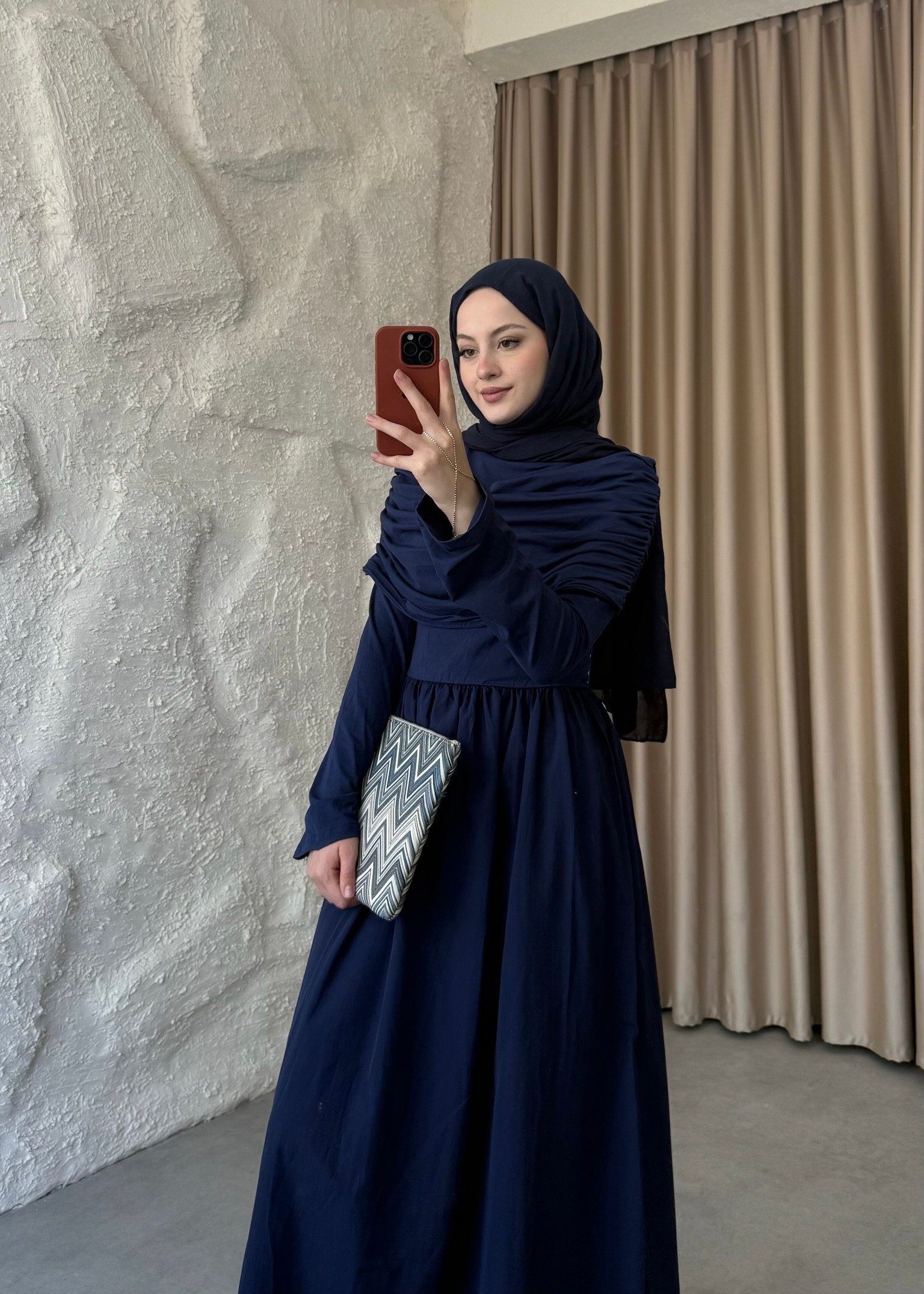 Drape Elbise - Siyah
