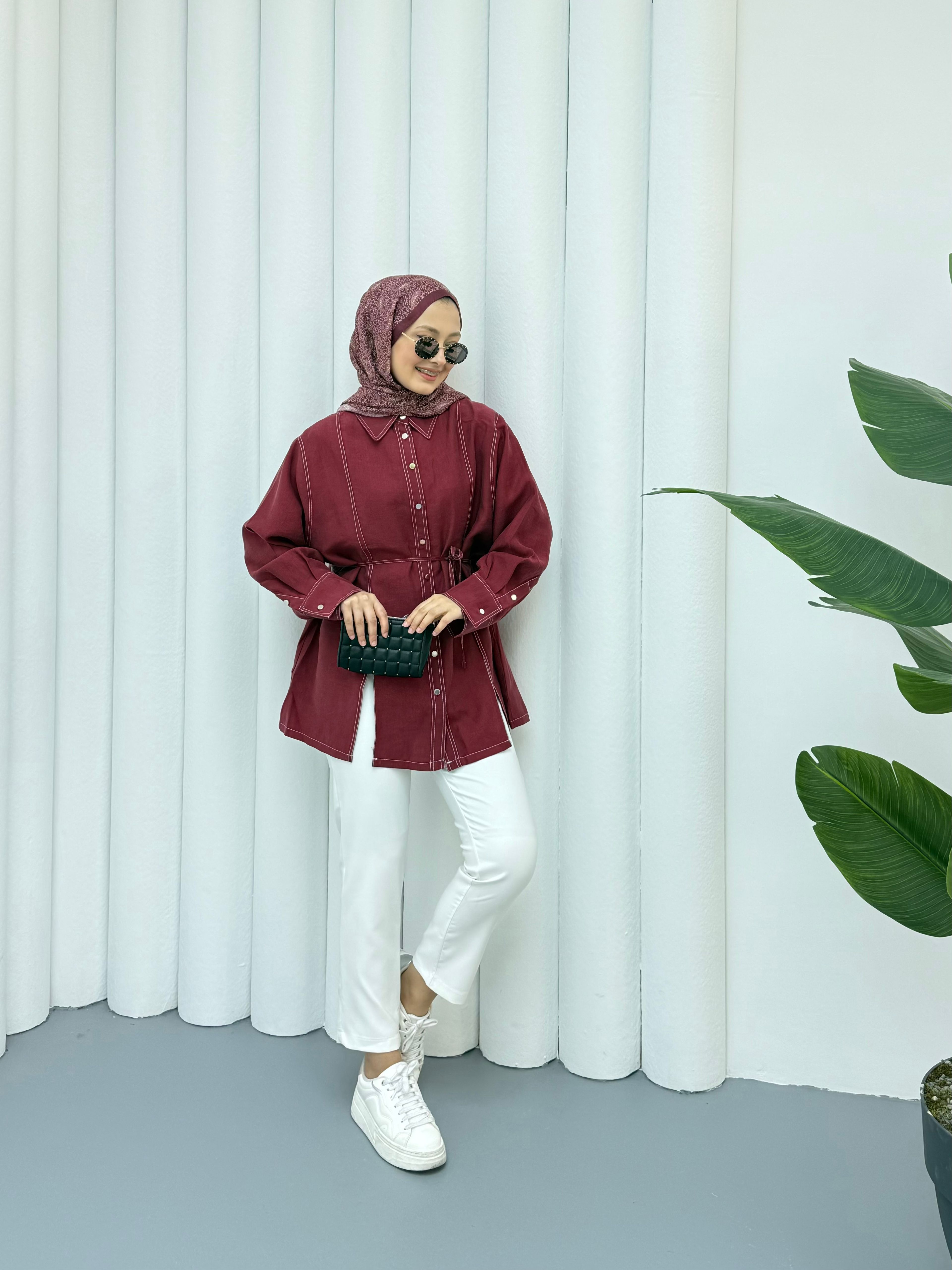Gardenya Çift Dikiş Detaylı Gömlek