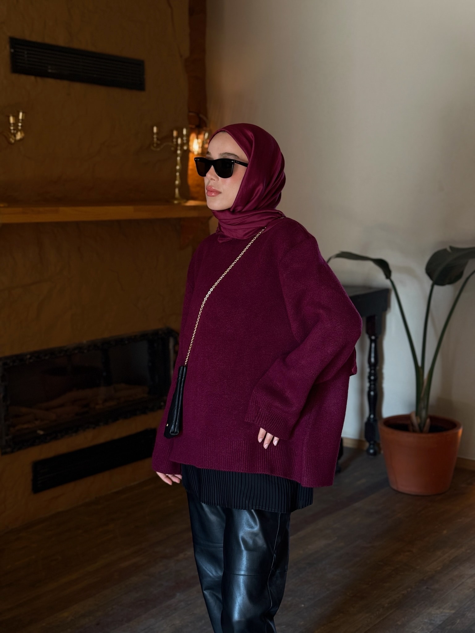 Oversize  Kazak Vişne