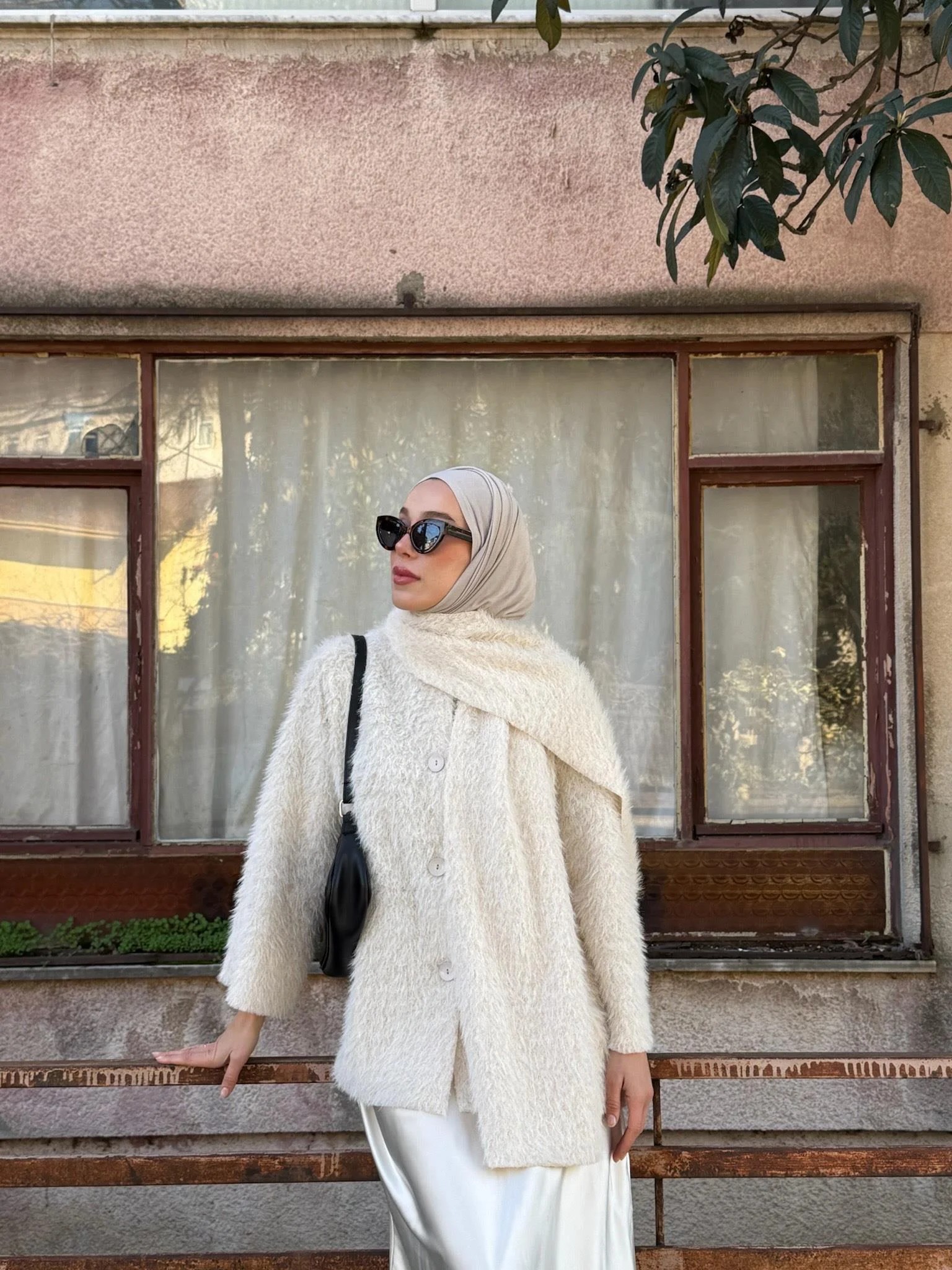 Puf Atkılı Ceket - Bej