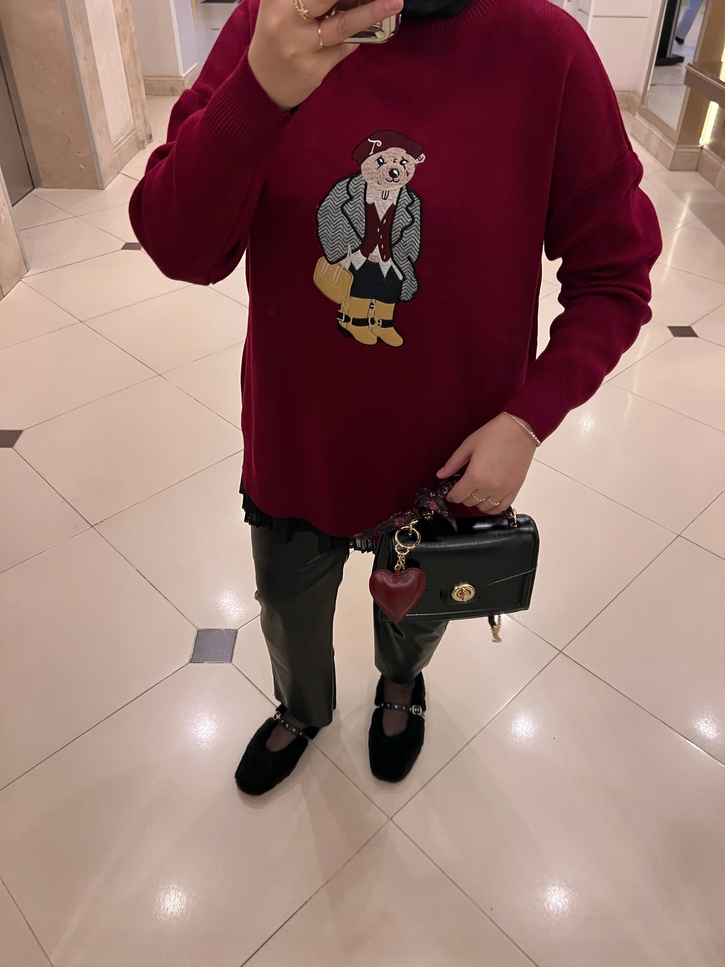 Mina Teddy Kazak Bordo 