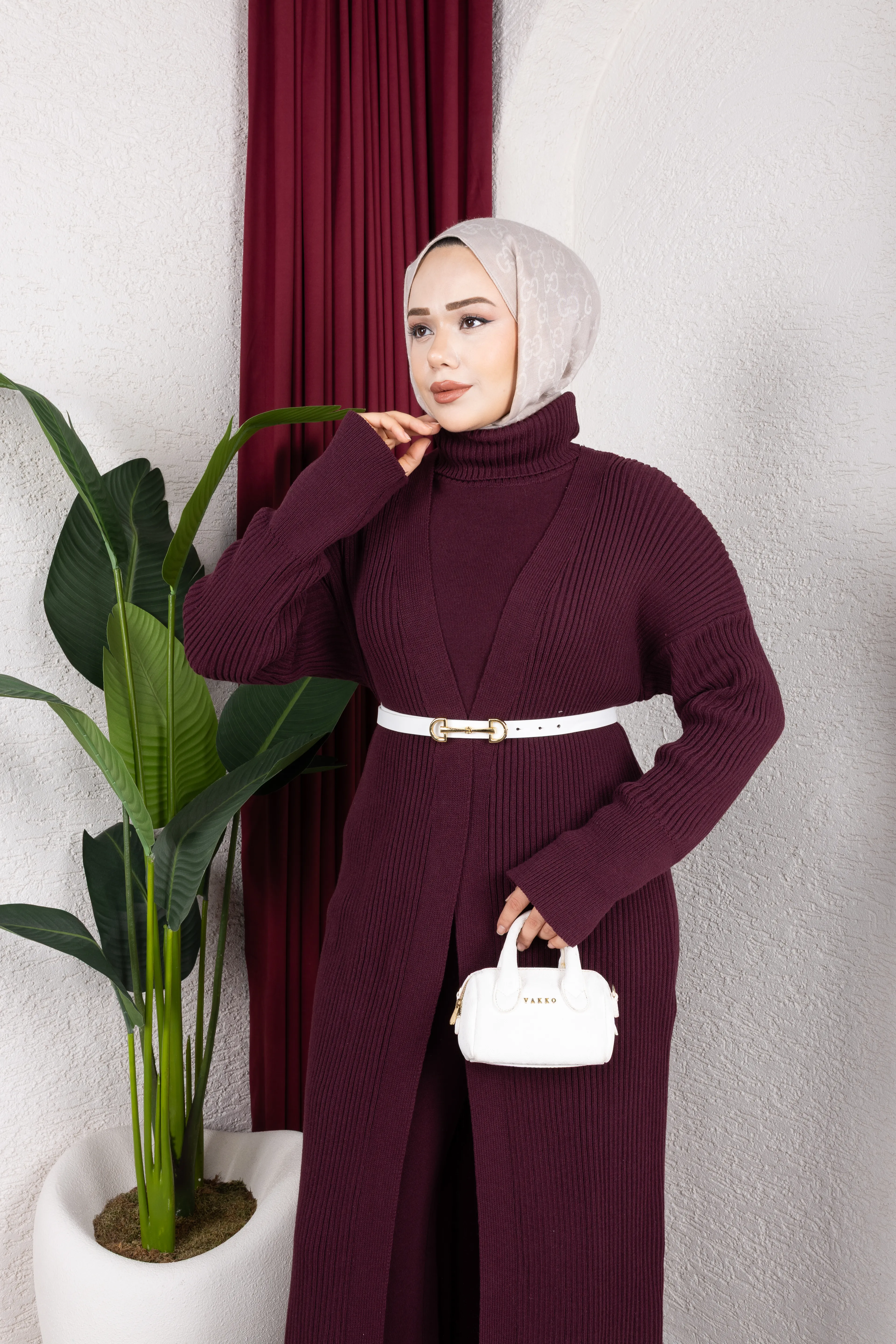 Jolie Triko Üçlü Takım Bordo