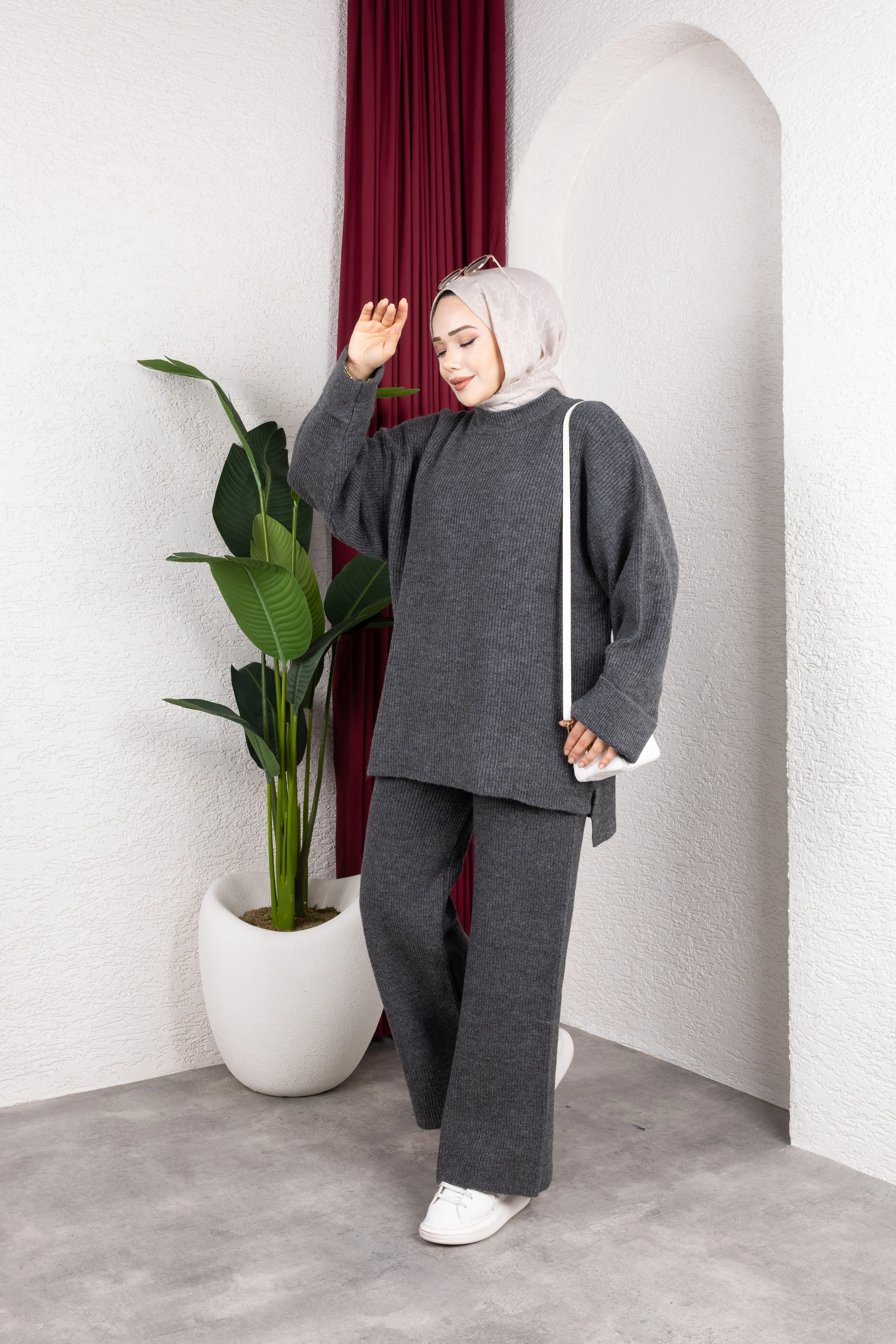 Sık Dokuma Premium Pantolonlu Takım Antrasit