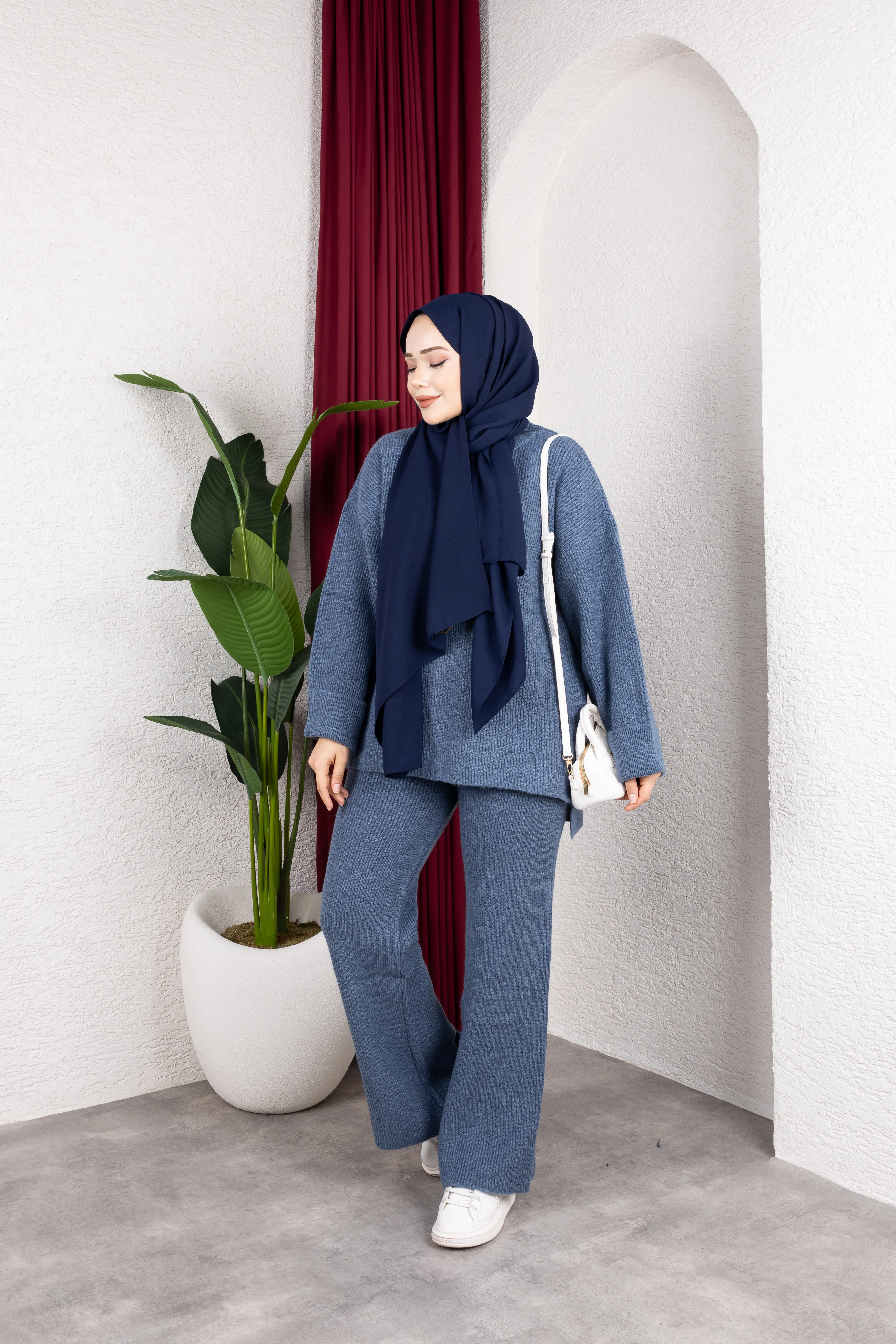 Sık Dokuma Premium Pantolonlu Takım İndigo