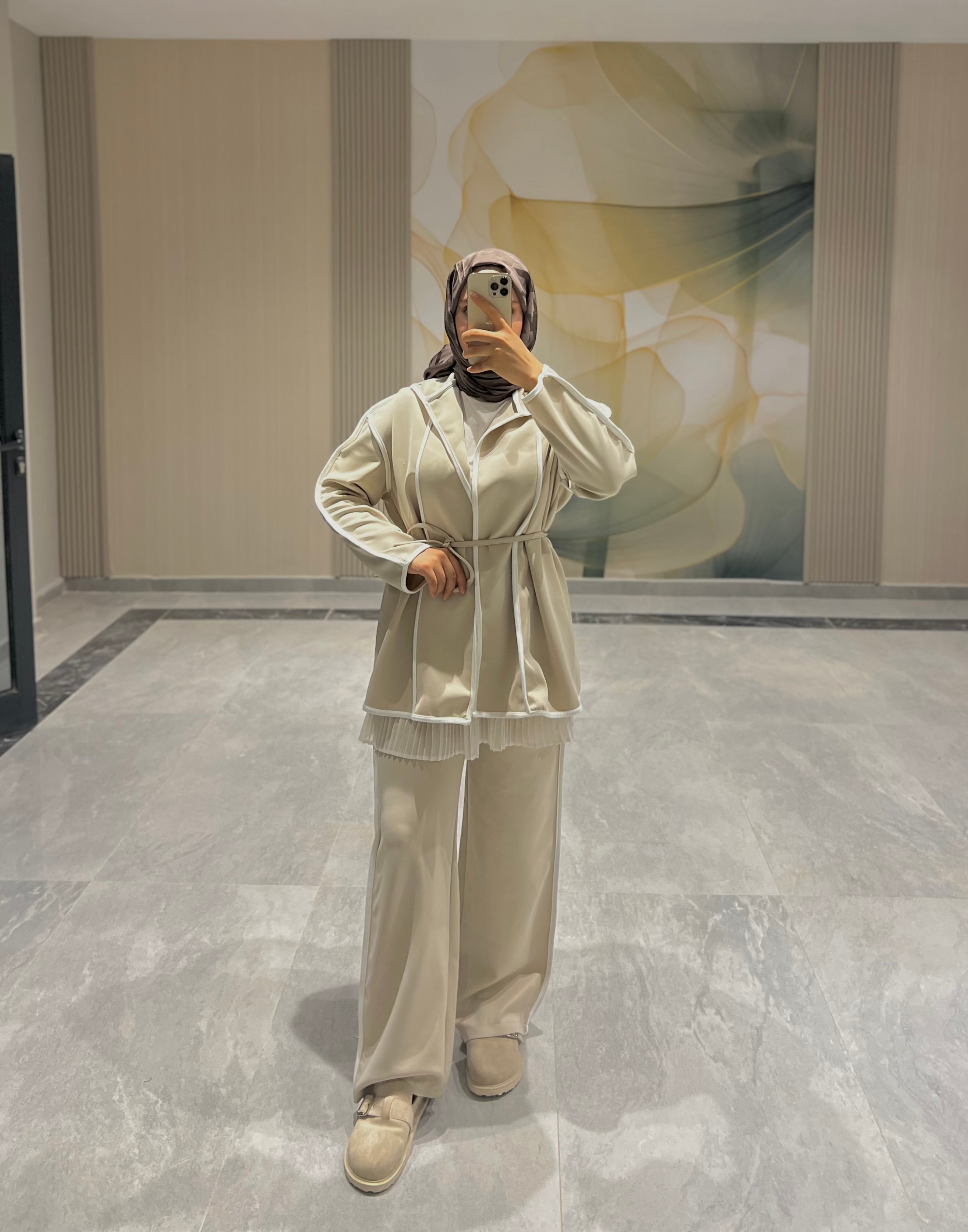 Josie Scuba Takım Bej 