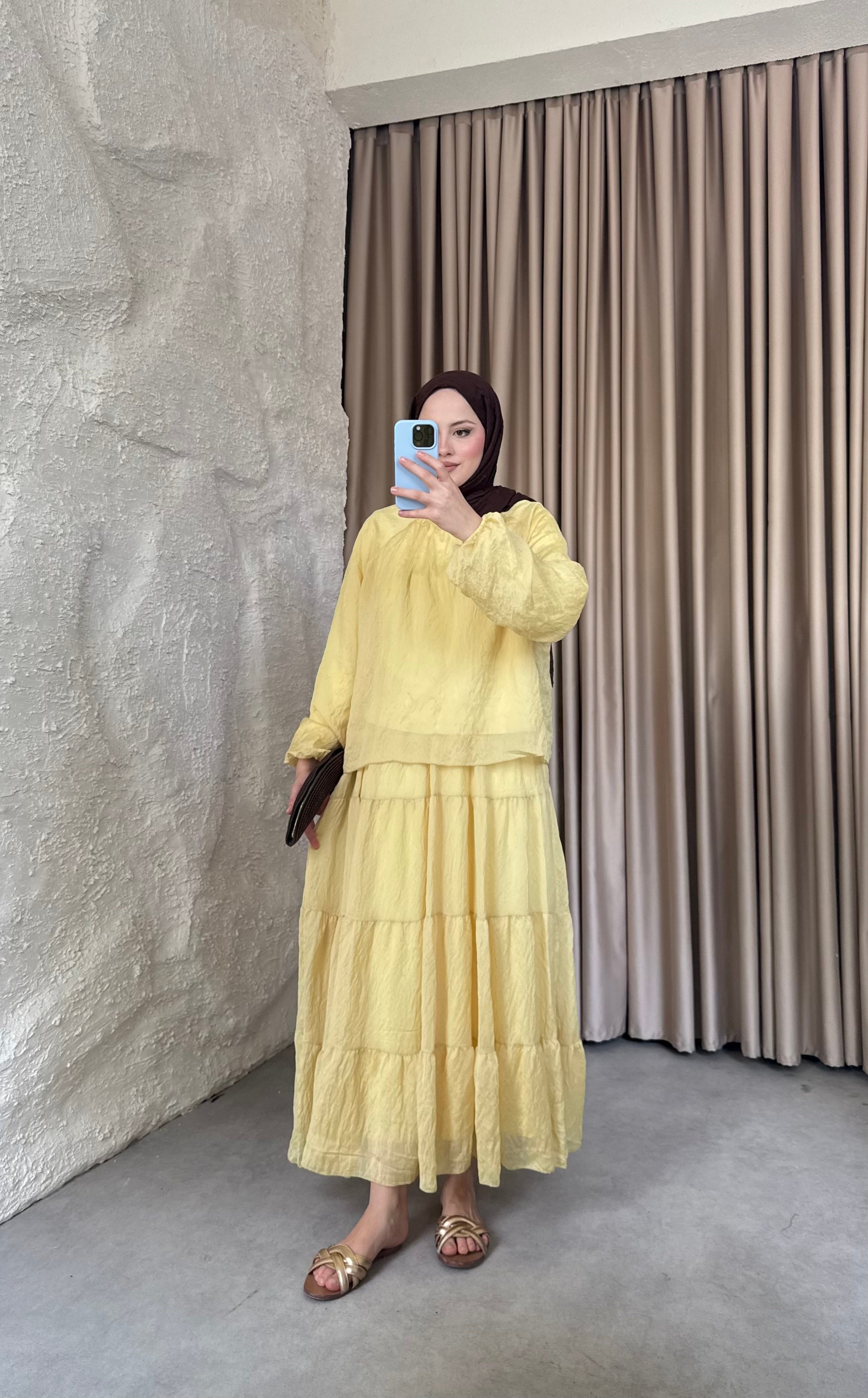 Nora Etekli Takım Butteryellow