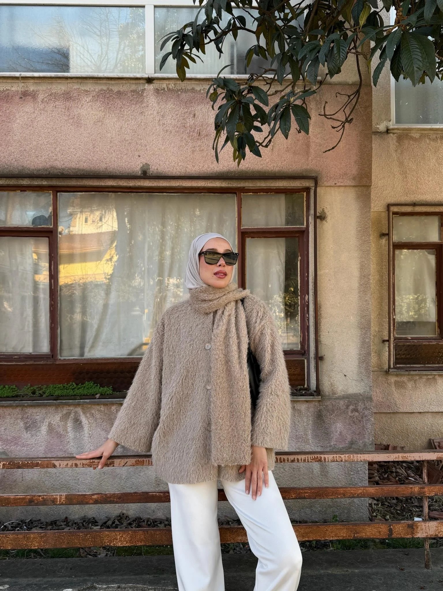 Puf Atkılı Ceket - Vizon