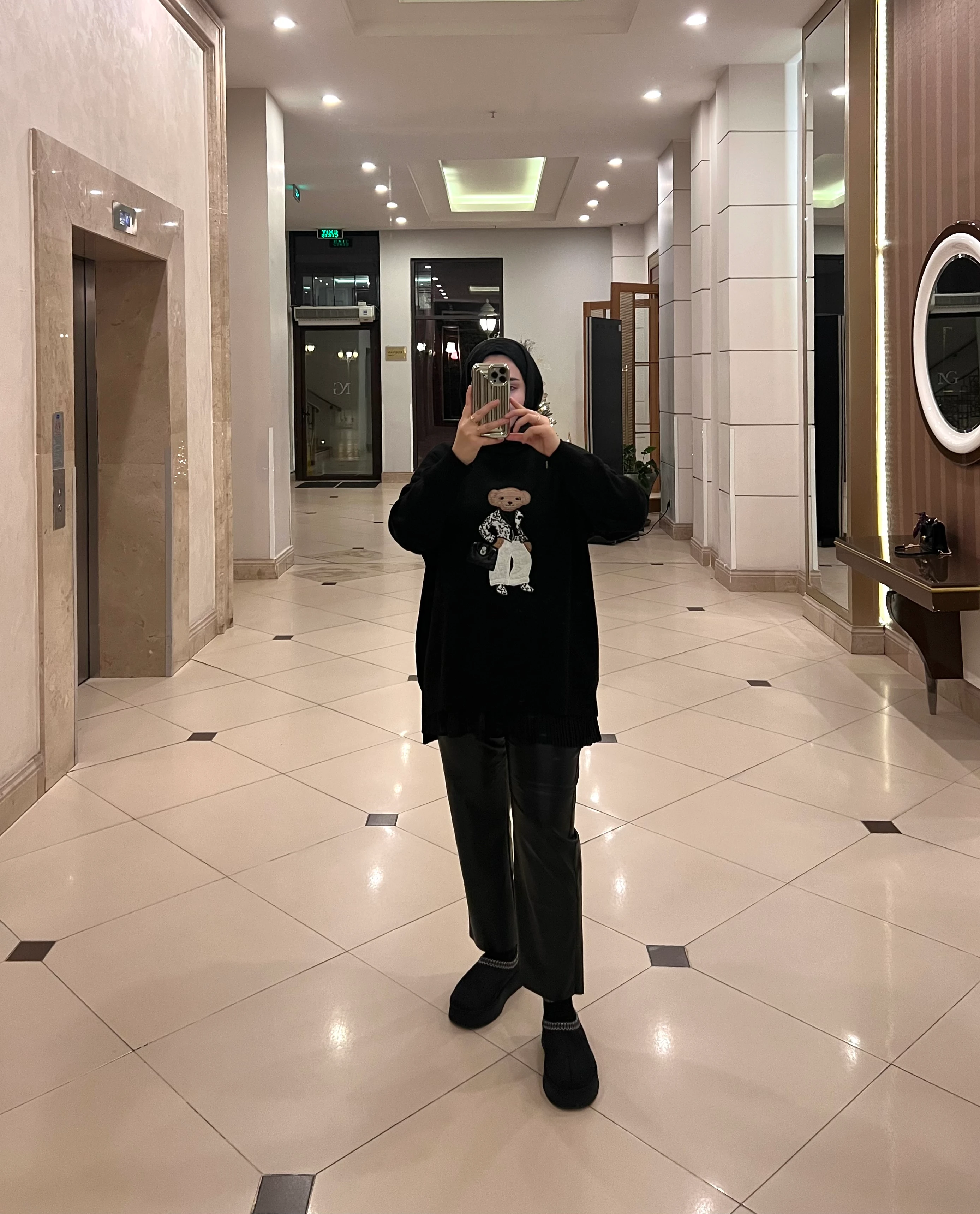 Mina Teddy Kazak Siyah 