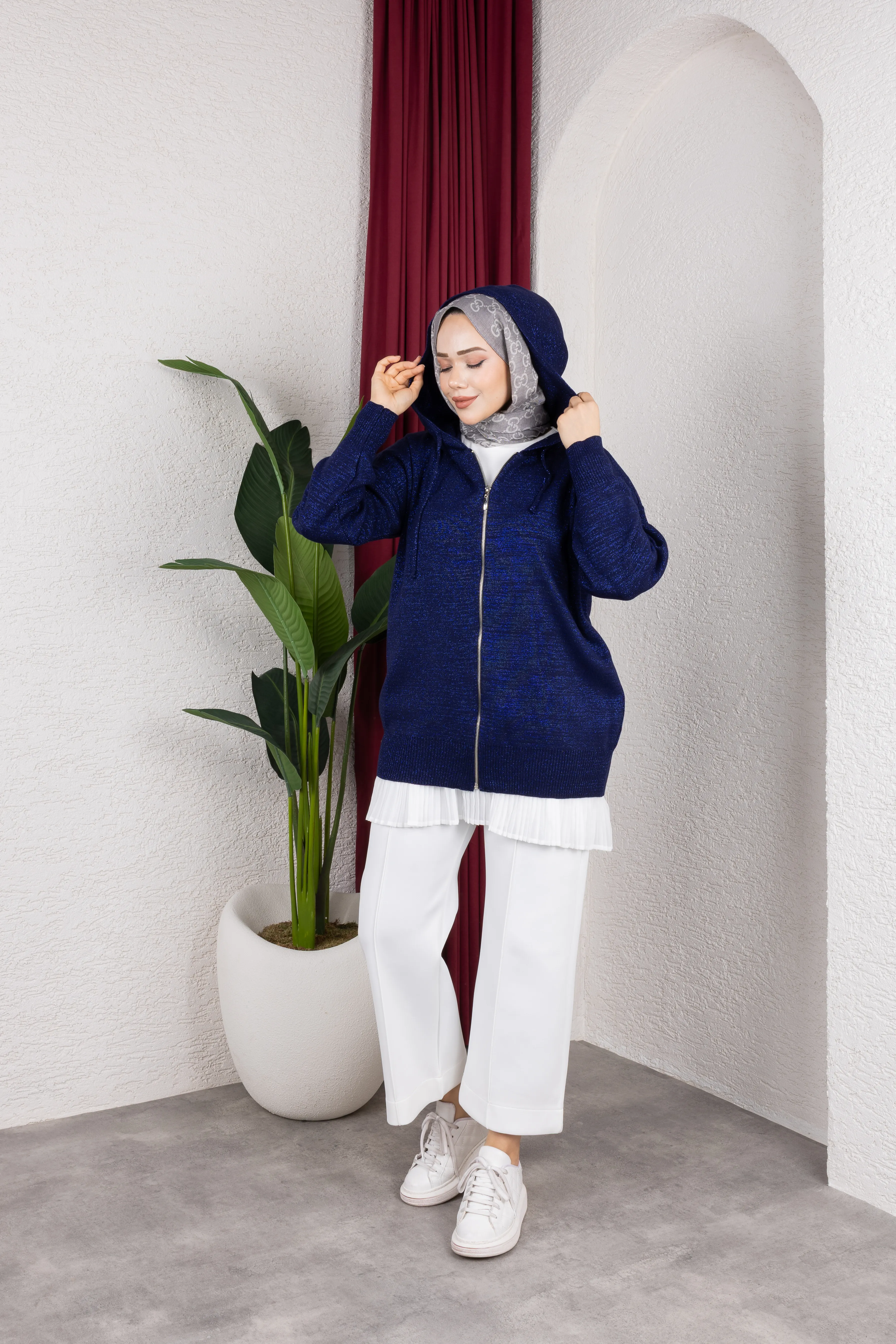 Simli Ceket Lacivert