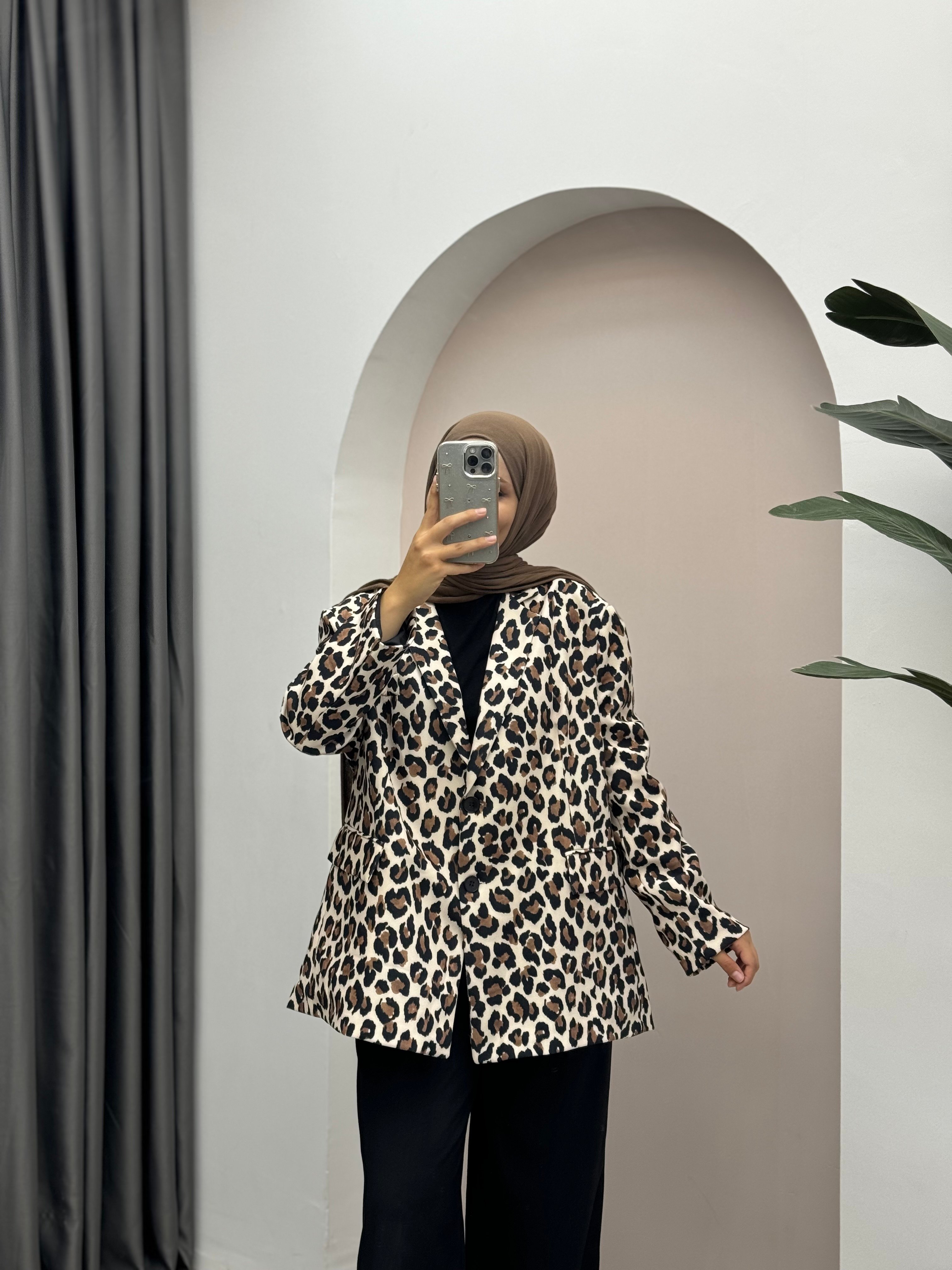 Leopar Blazer Ceket