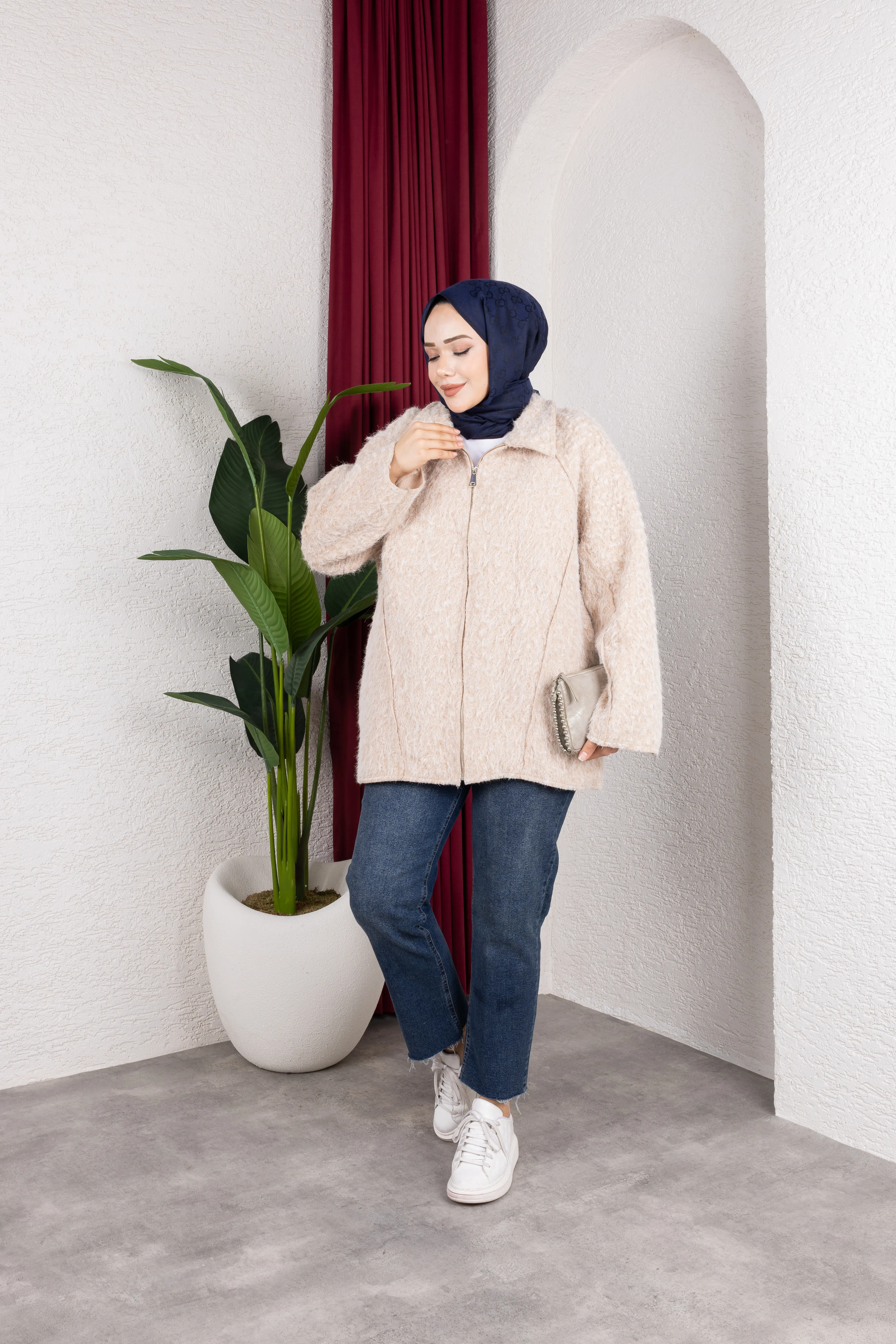 Lily Kaşe Ceket Bej