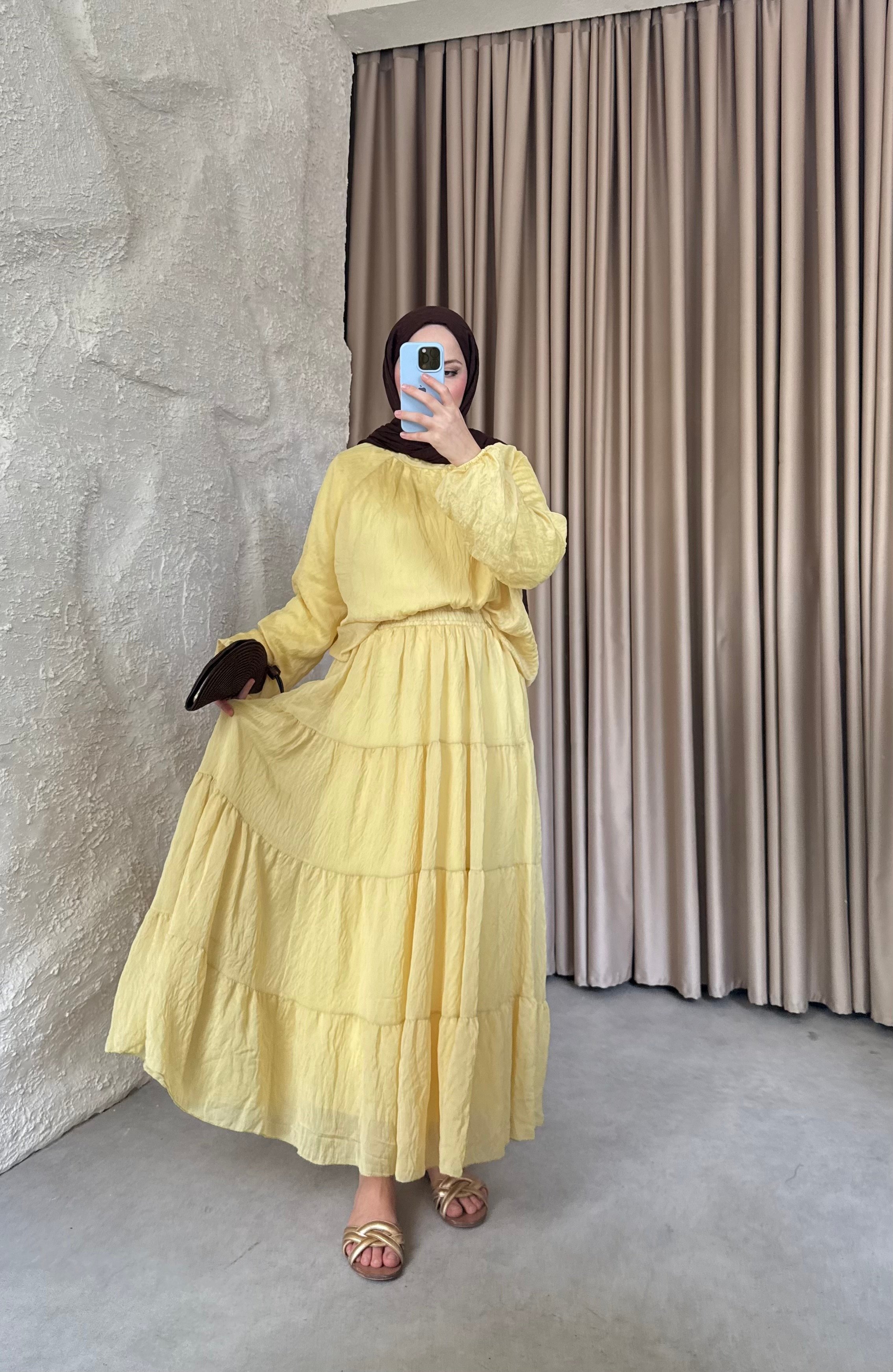 Nora Etekli Takım Butteryellow