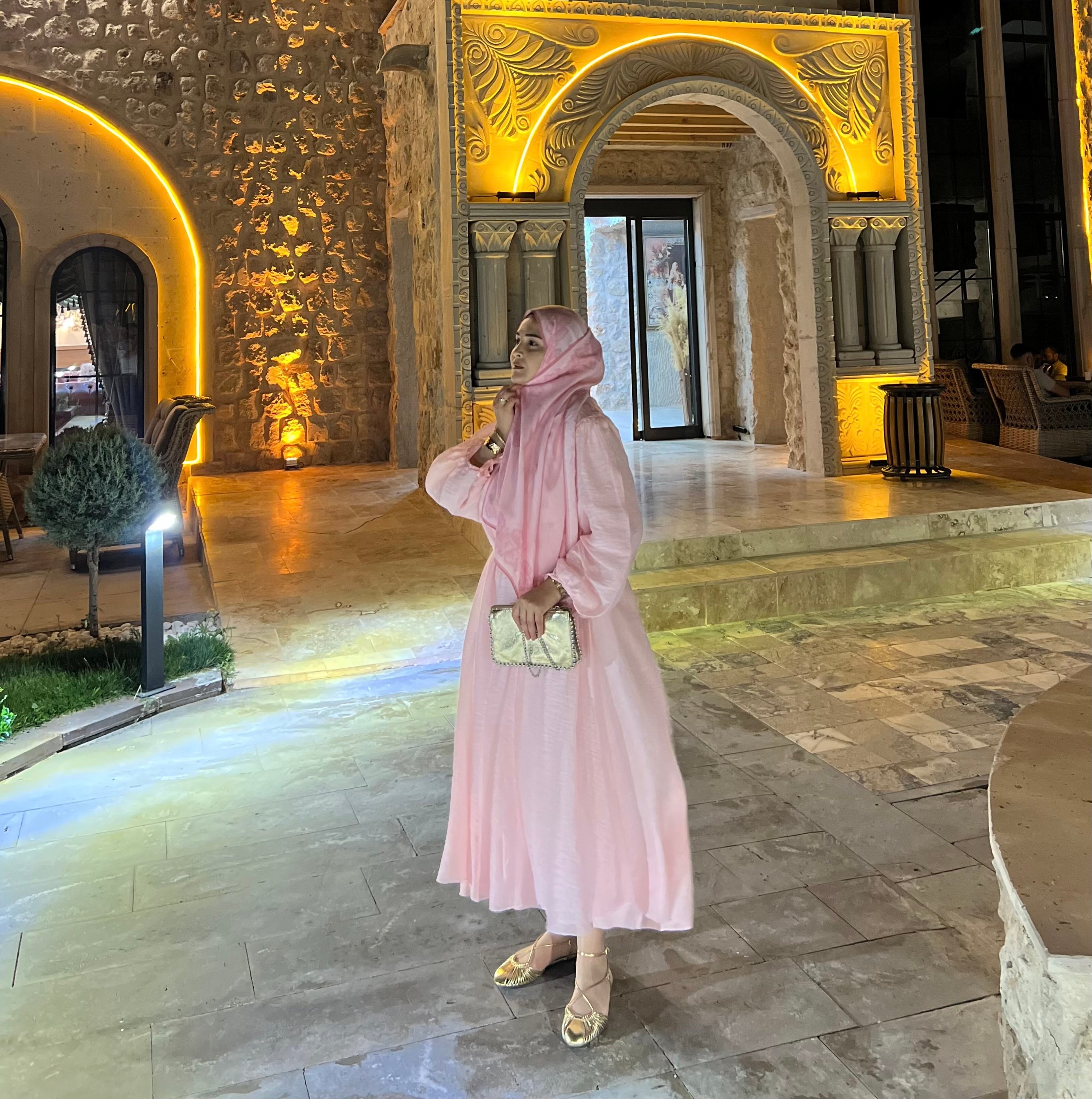Paris Elbise Pembe