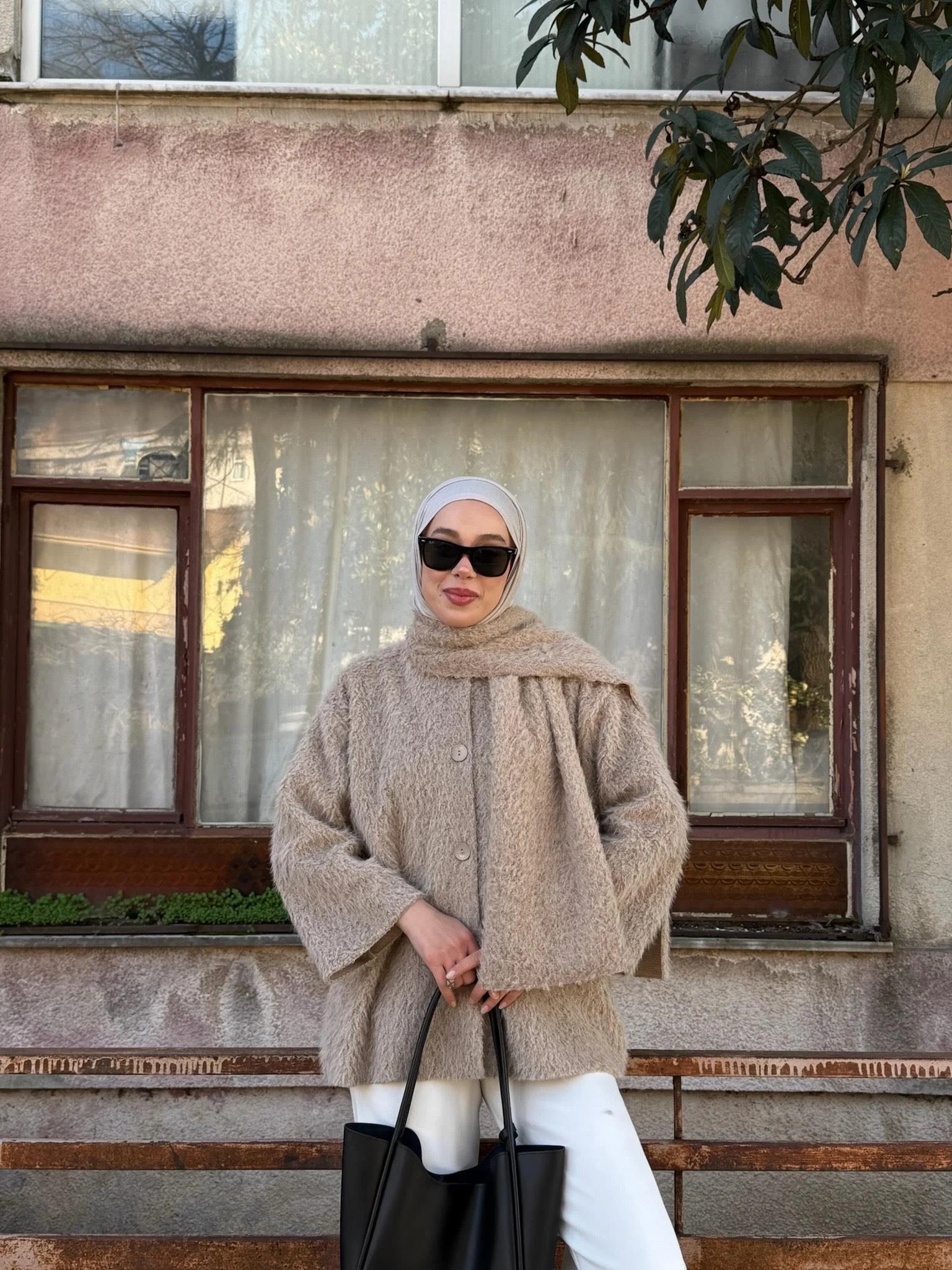 Puf Atkılı Ceket - Vizon