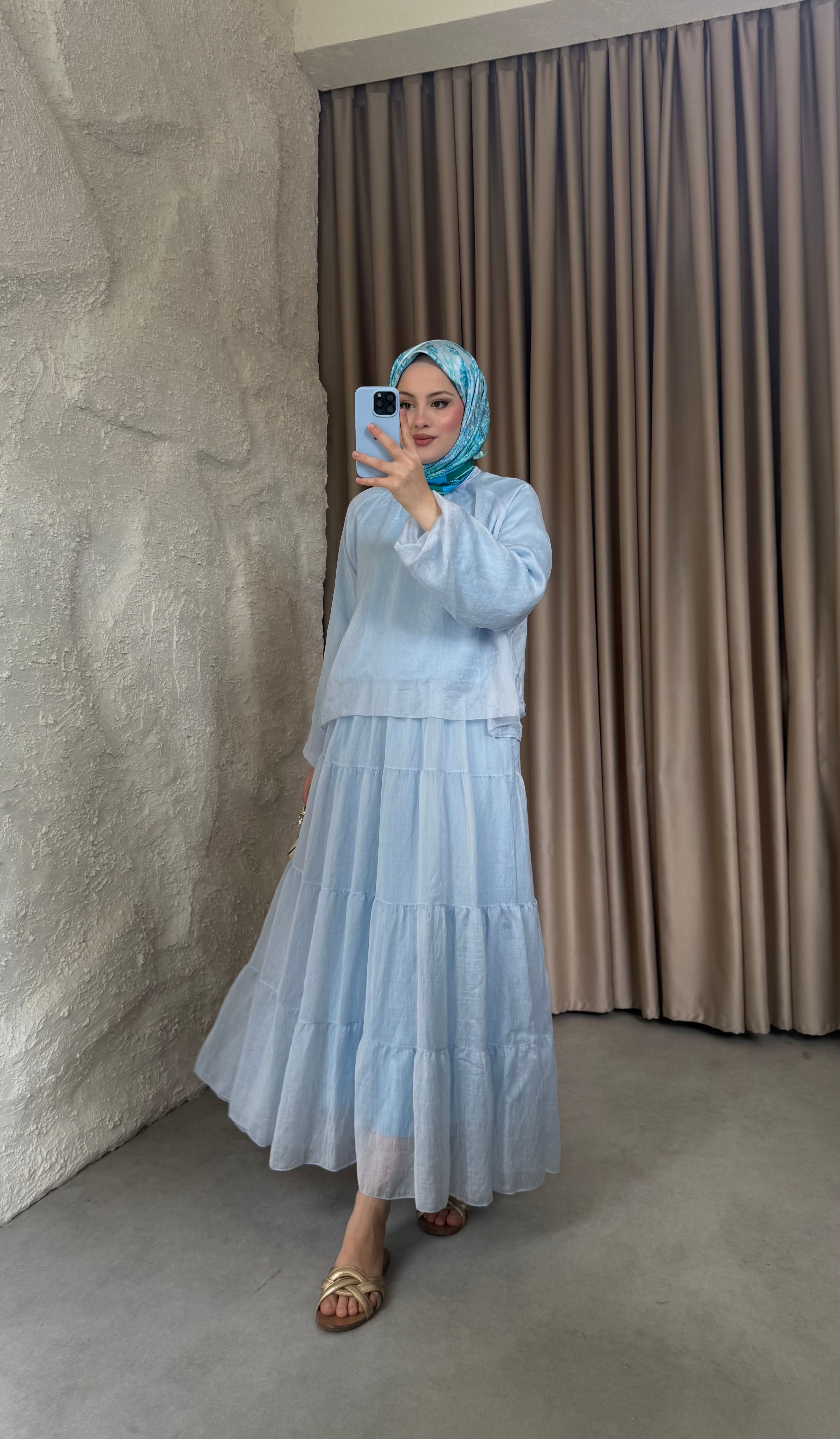 Nora Etekli Takım Bebe Mavisi