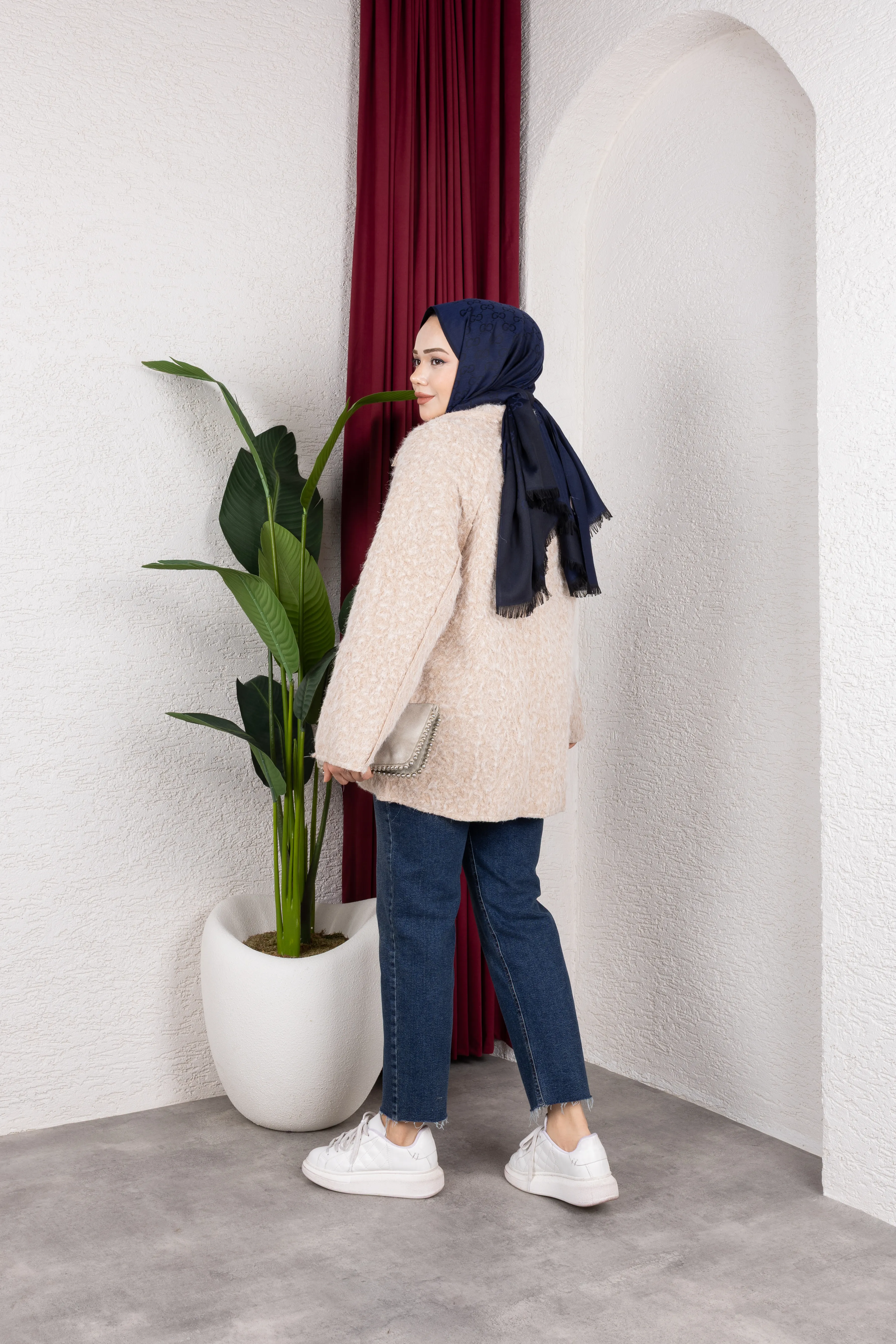 Lily Kaşe Ceket Bej