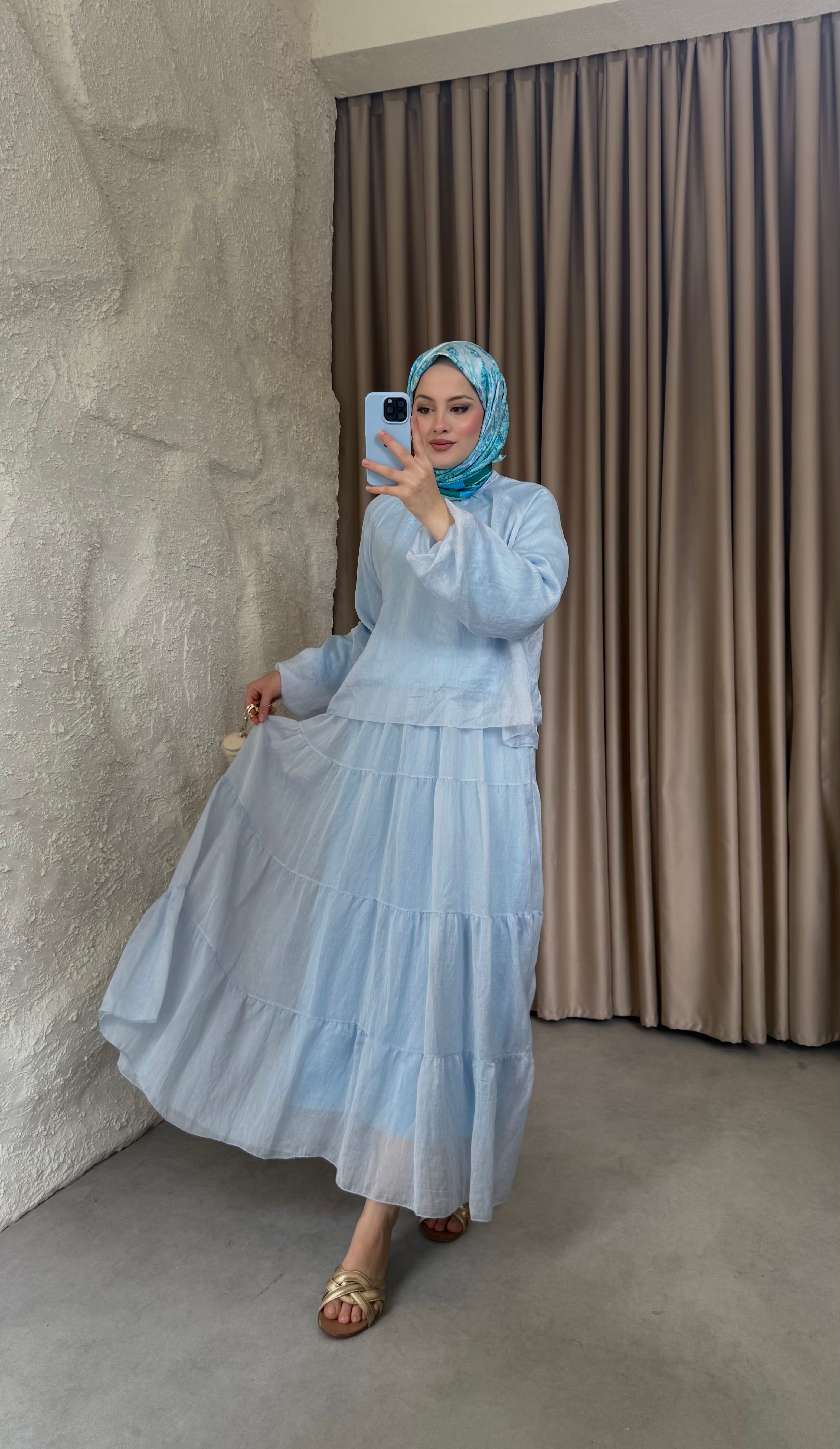 Nora Etekli Takım Bebe Mavisi