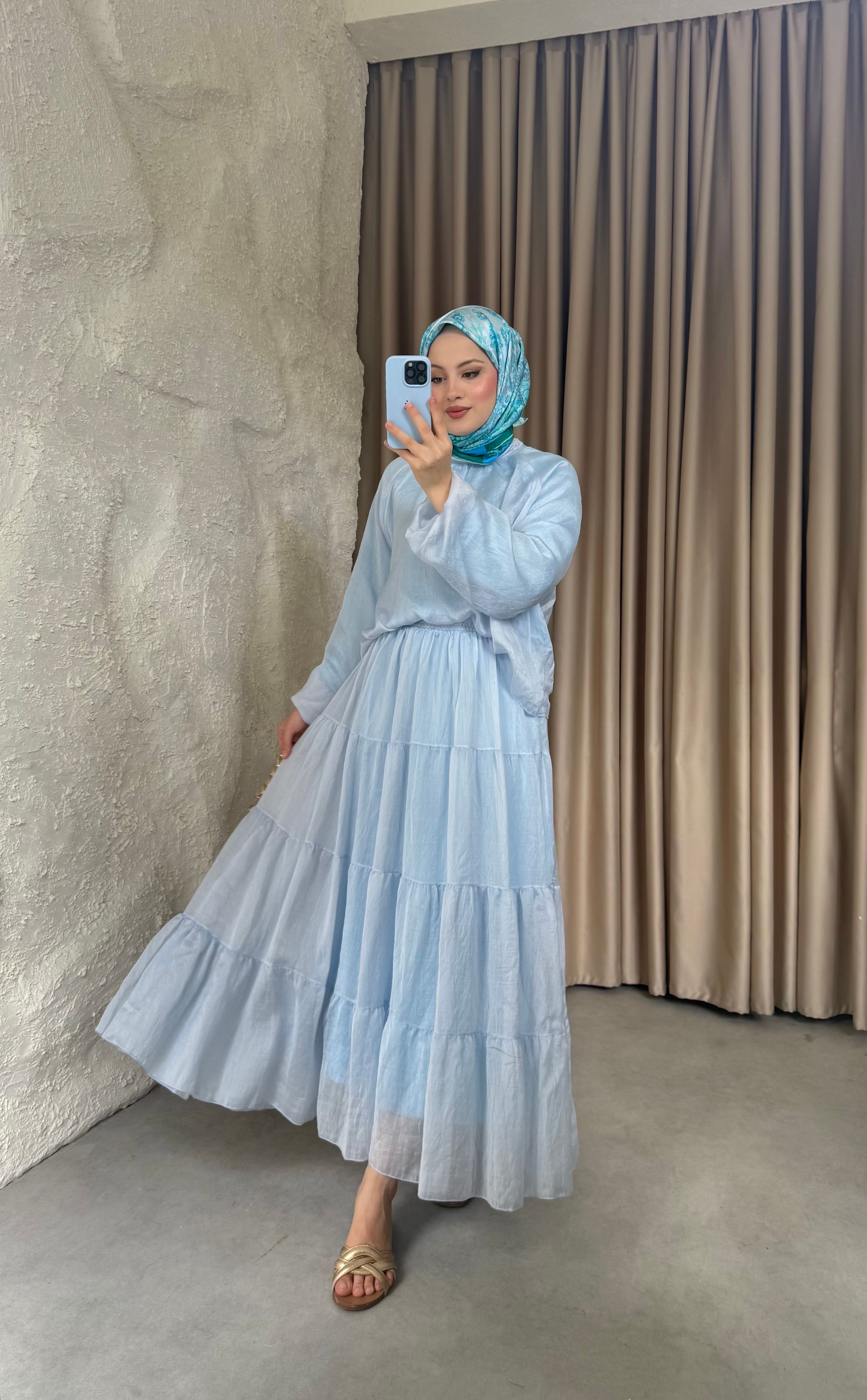 Nora Etekli Takım Bebe Mavisi