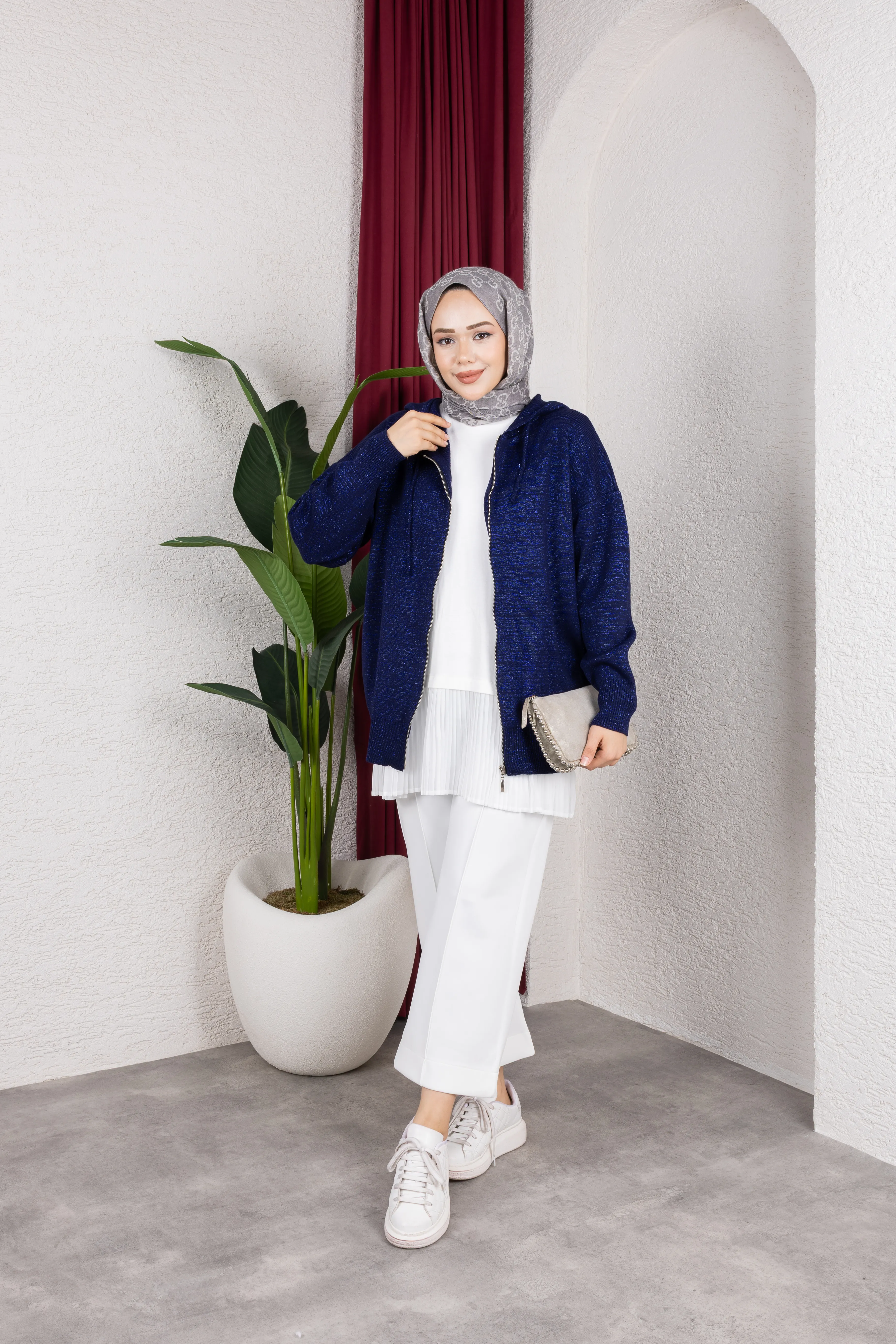 Simli Ceket Lacivert