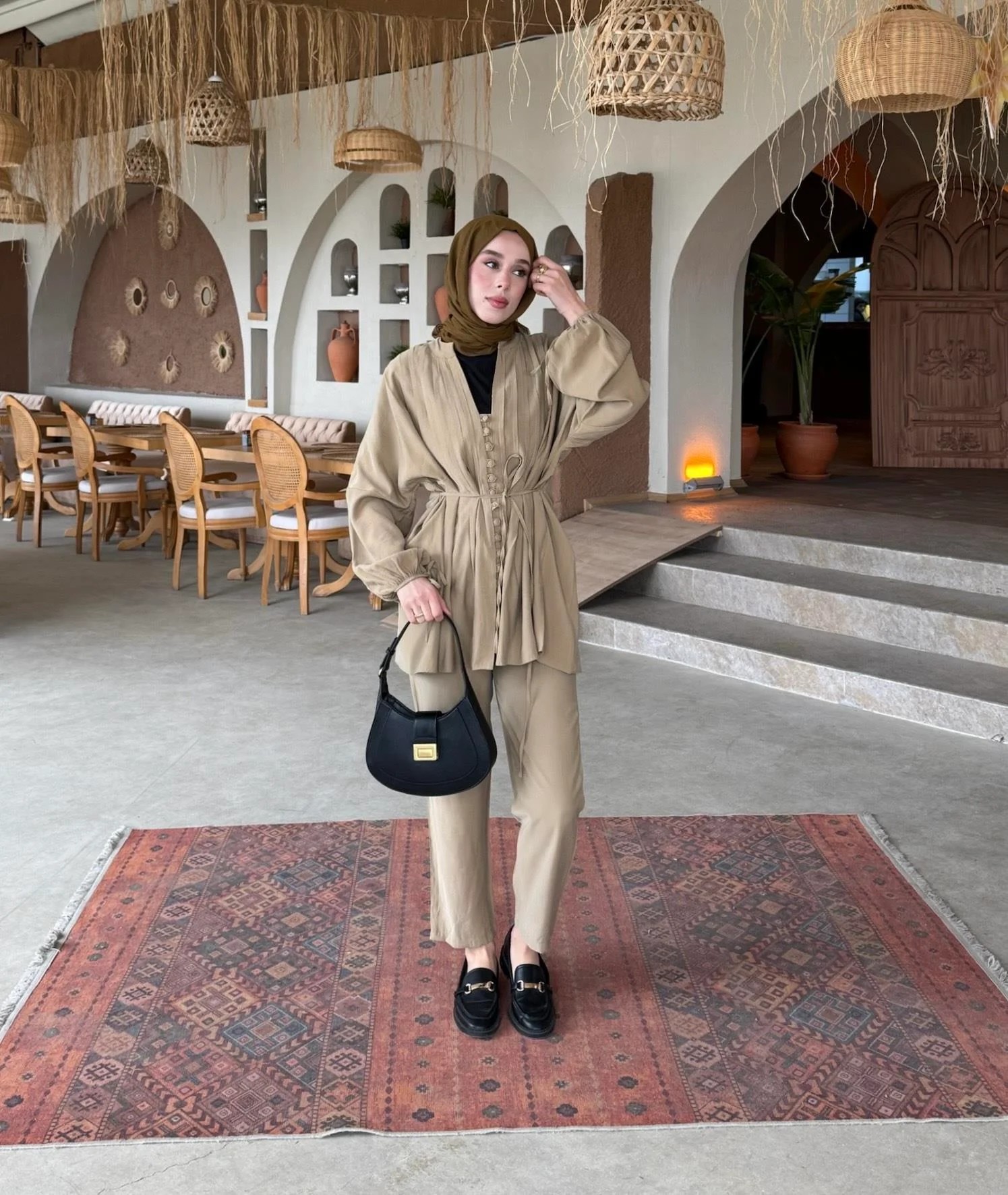 Boho Takım - Yağ Yeşili