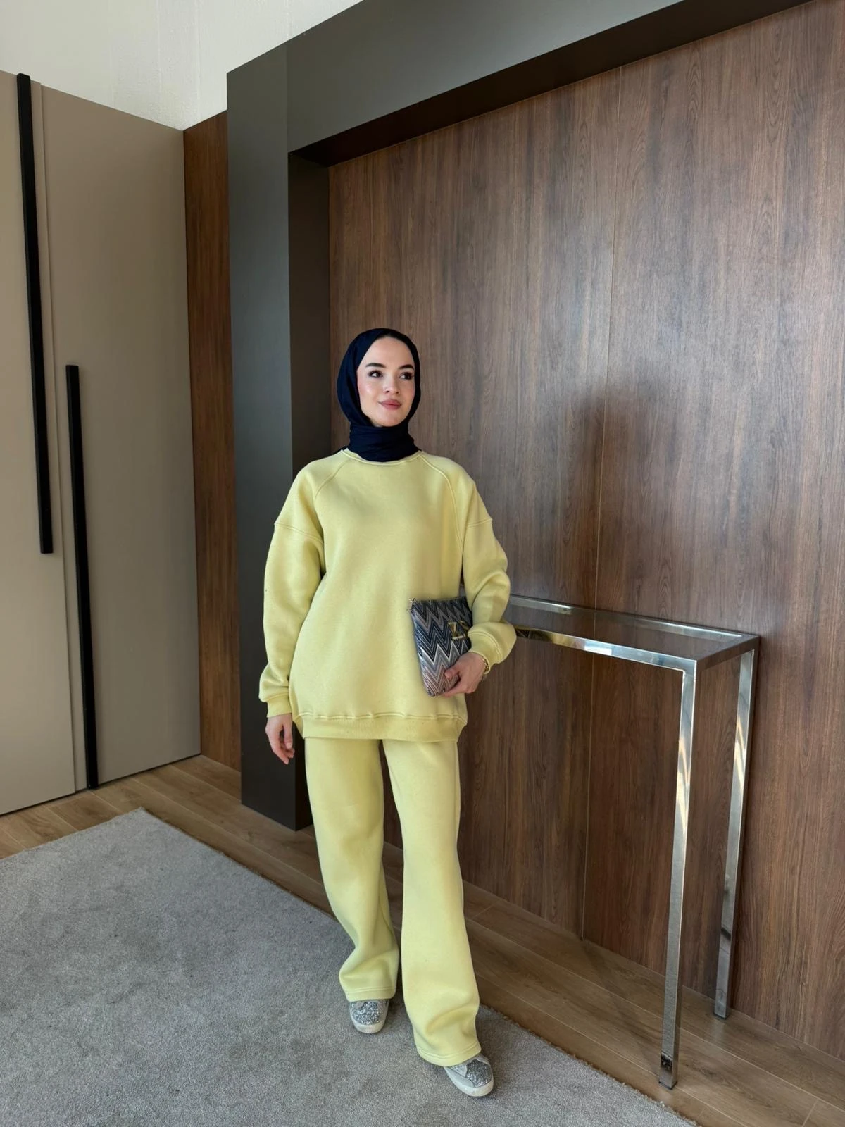 Lena Basic Eşofman Takımı Sarı