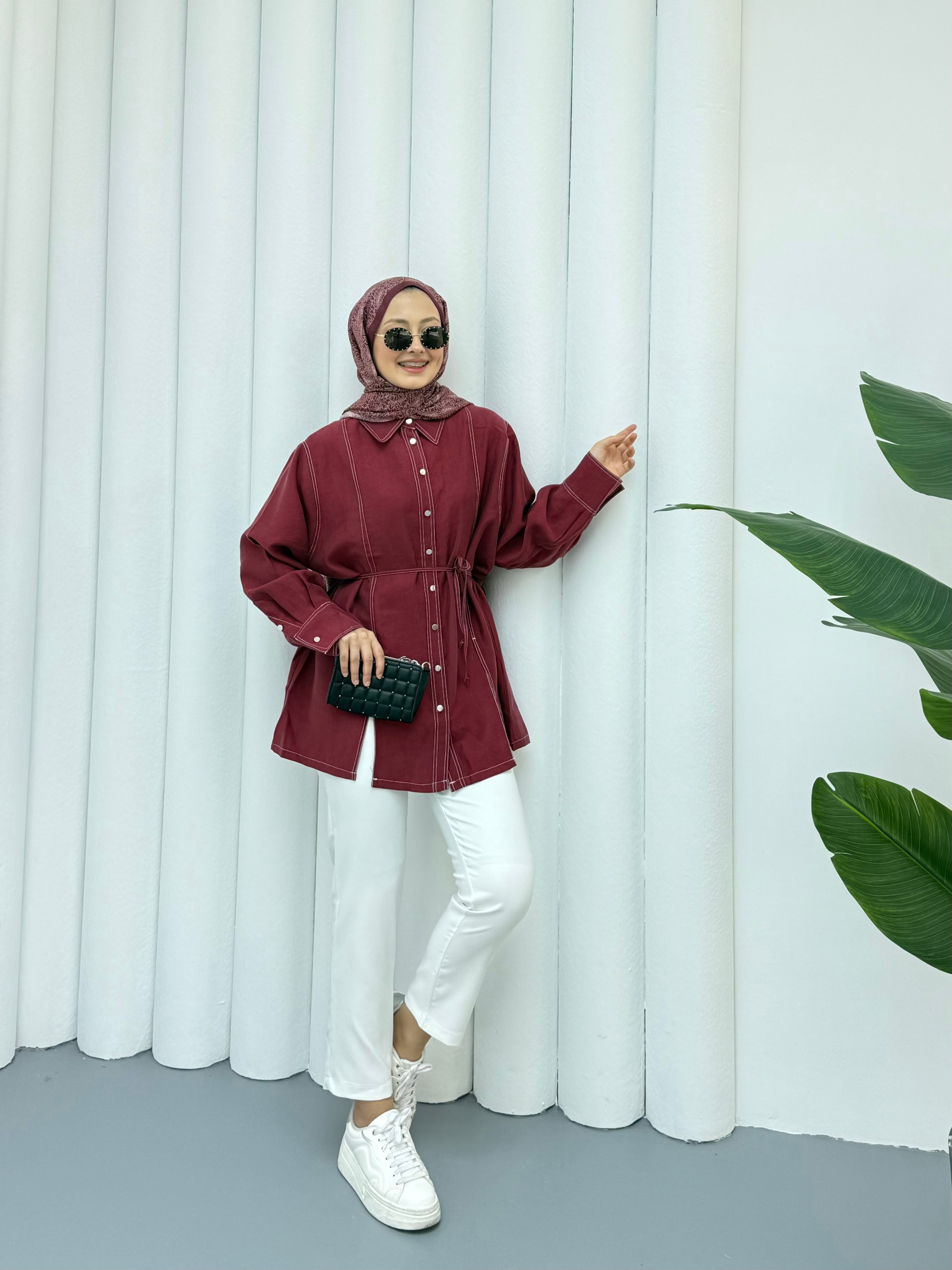 Gardenya Çift Dikiş Detaylı Gömlek