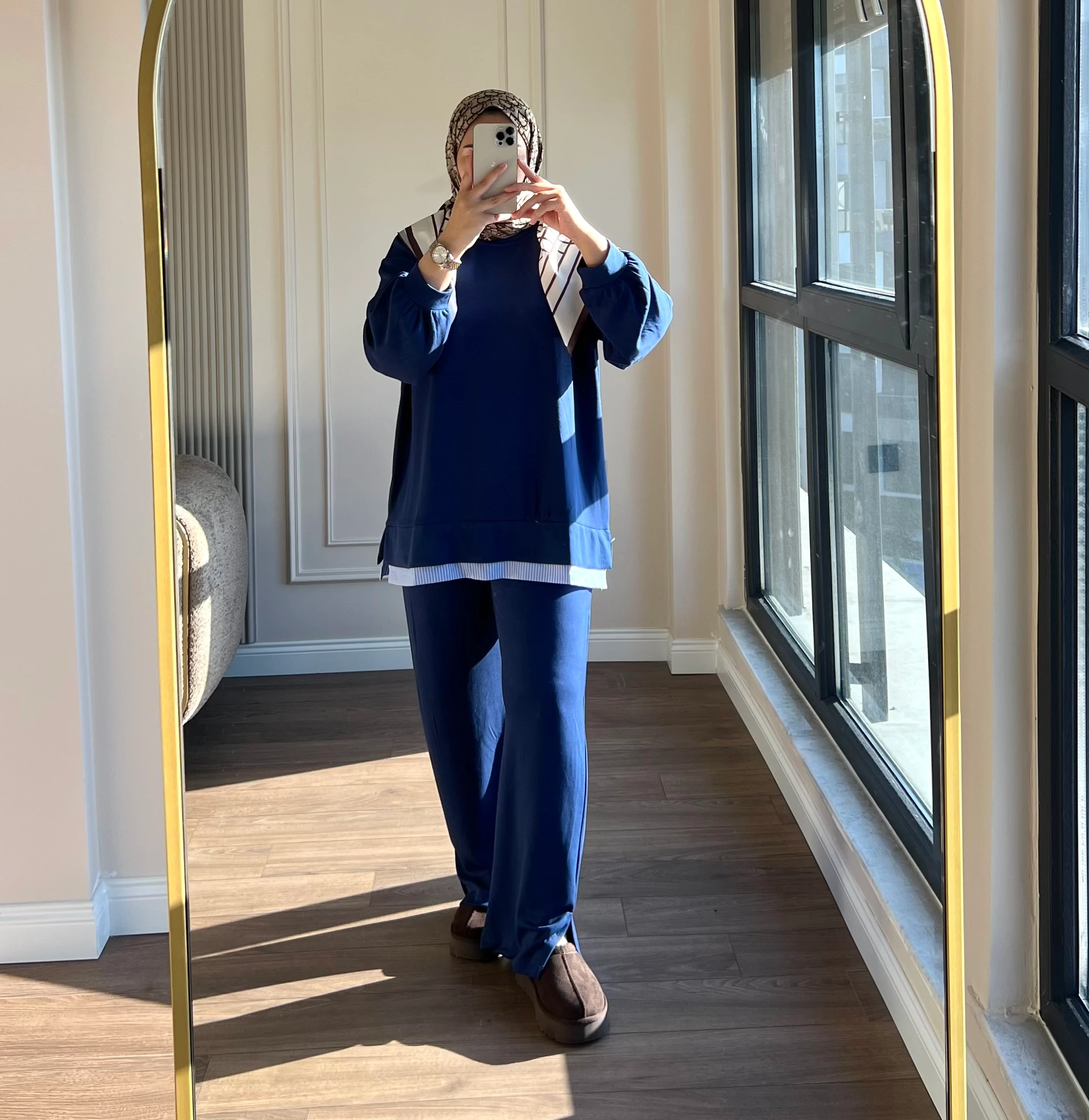 Gömlek Detaylı Oysh Takım Mavi 