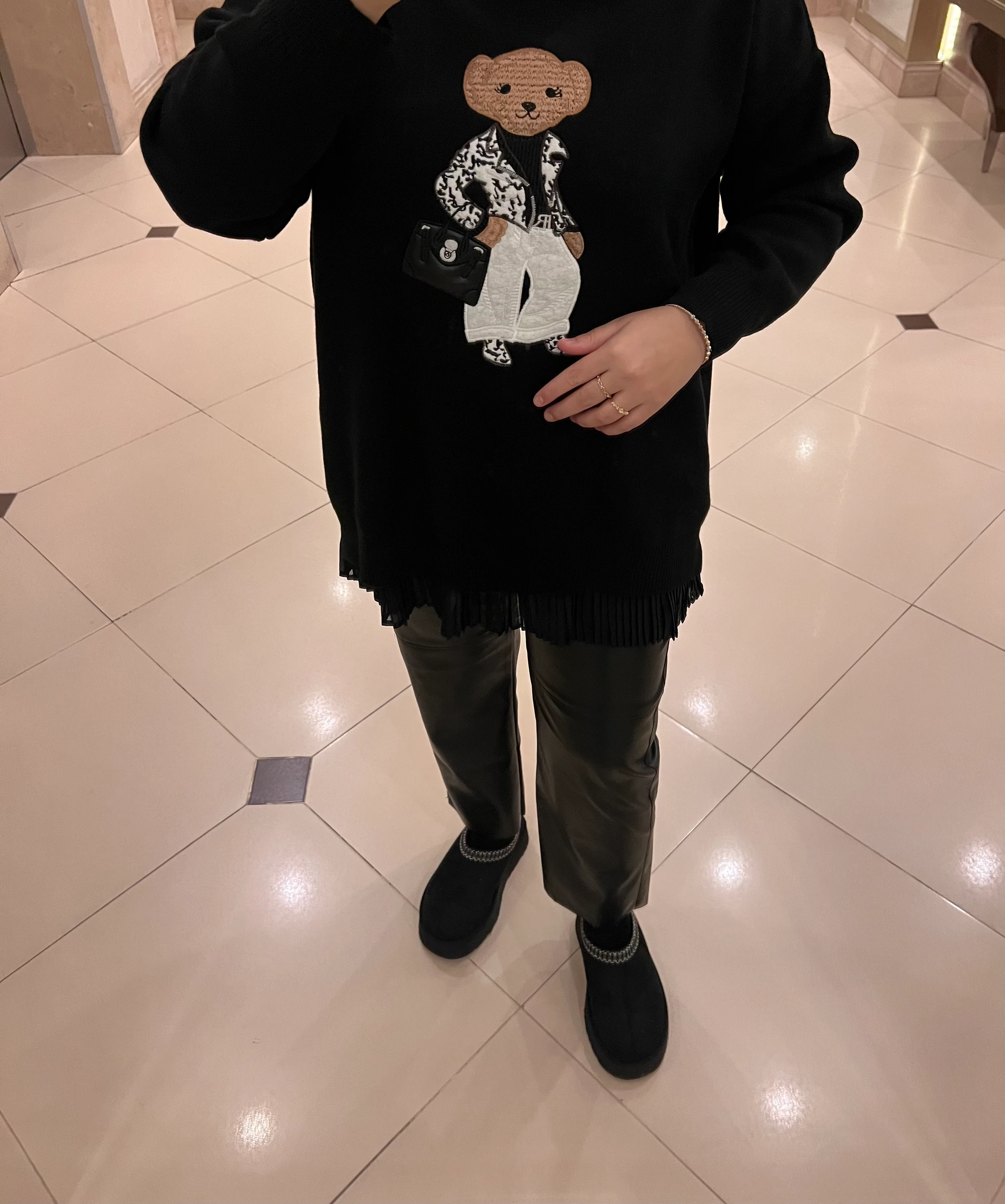 Mina Teddy Kazak Siyah 