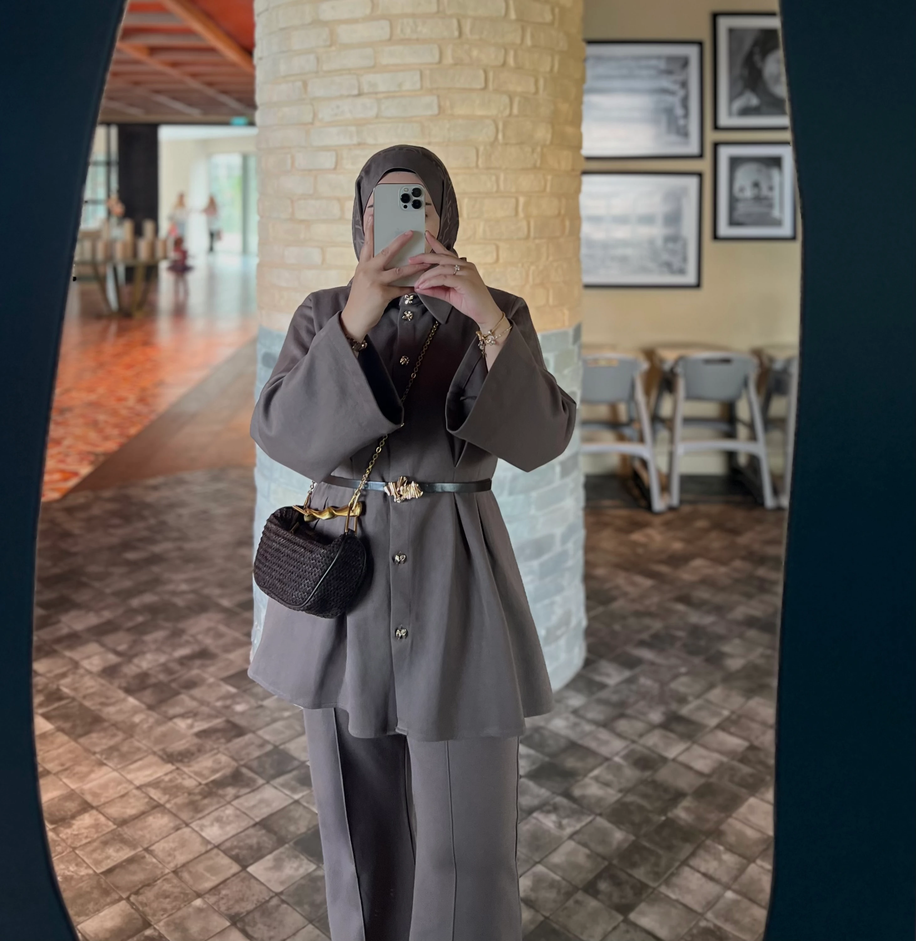 Bel Oturtmalı Premıum Pantolonlu Takım Kül 