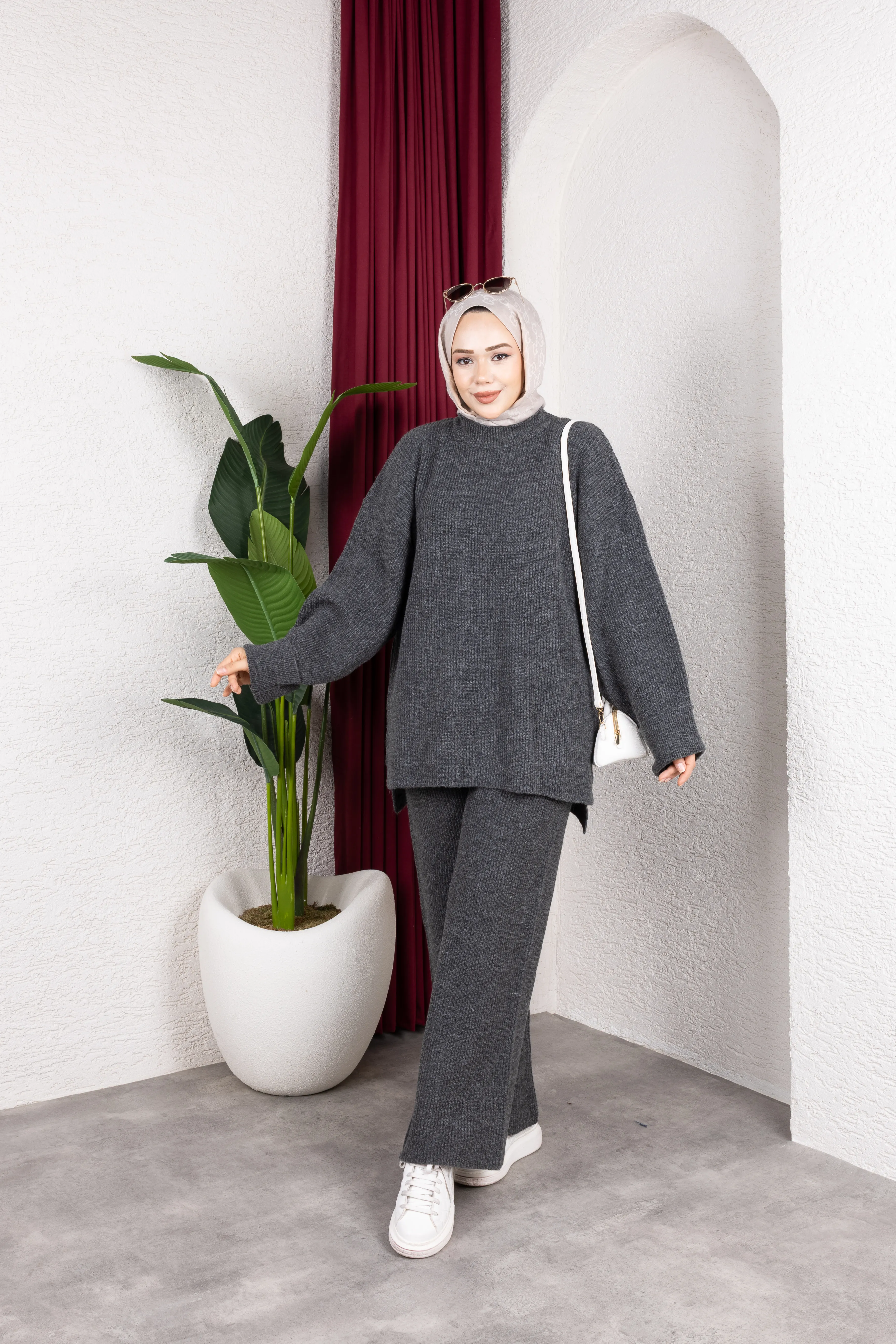 Sık Dokuma Premium Pantolonlu Takım Antrasit