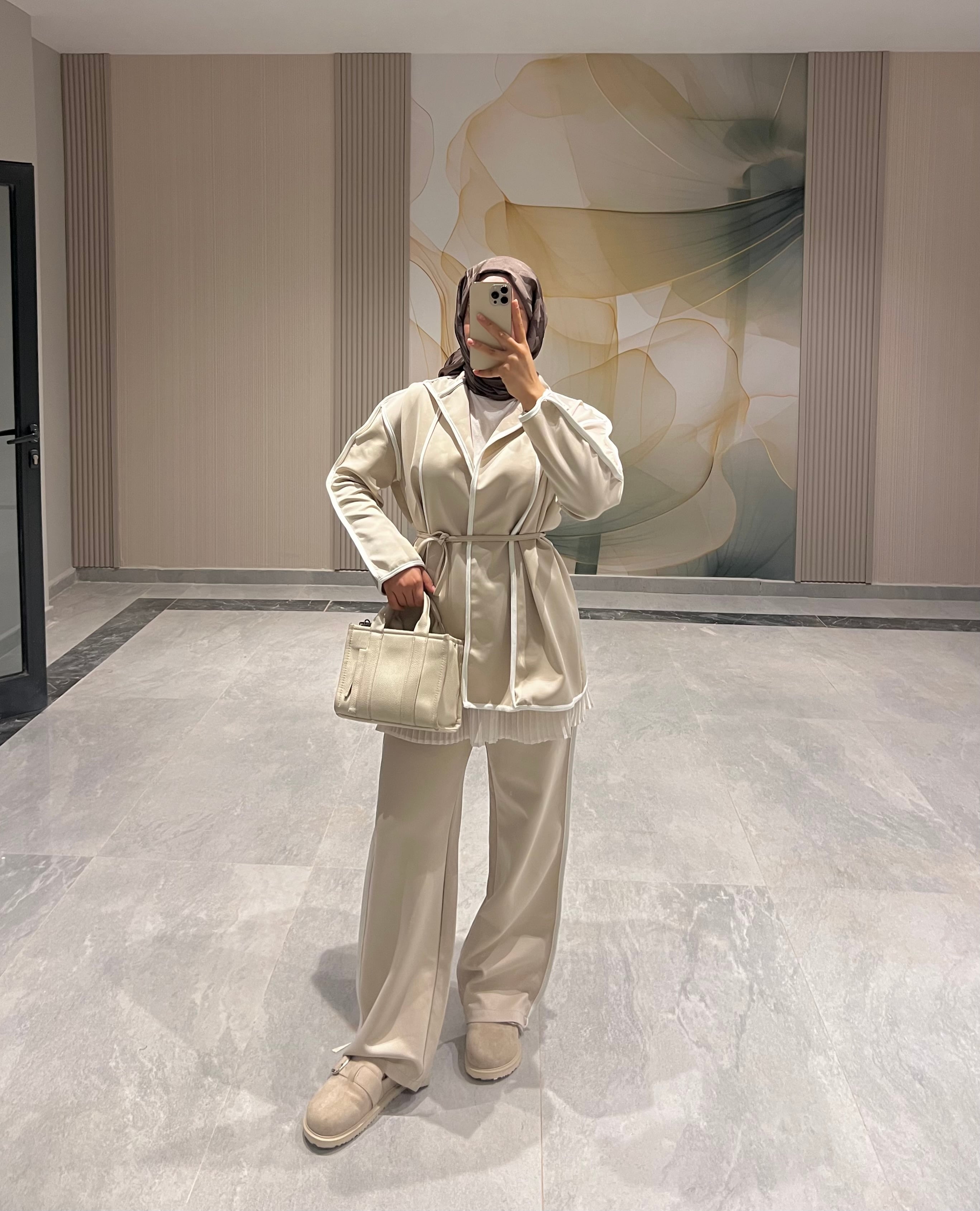 Josie Scuba Takım Bej 