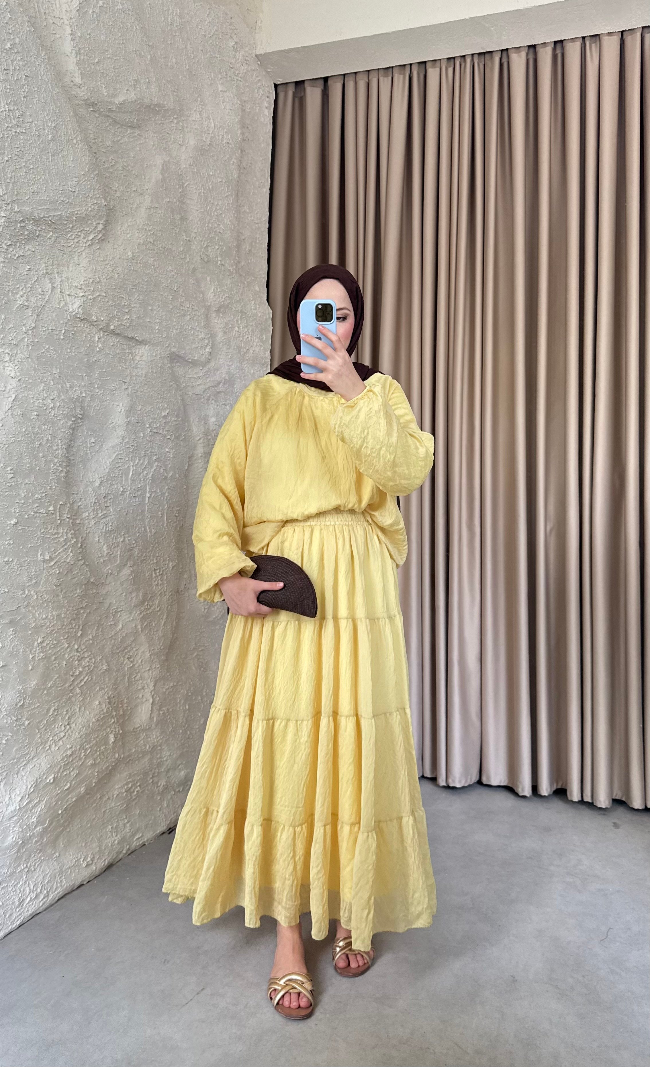 Nora Etekli Takım Butteryellow