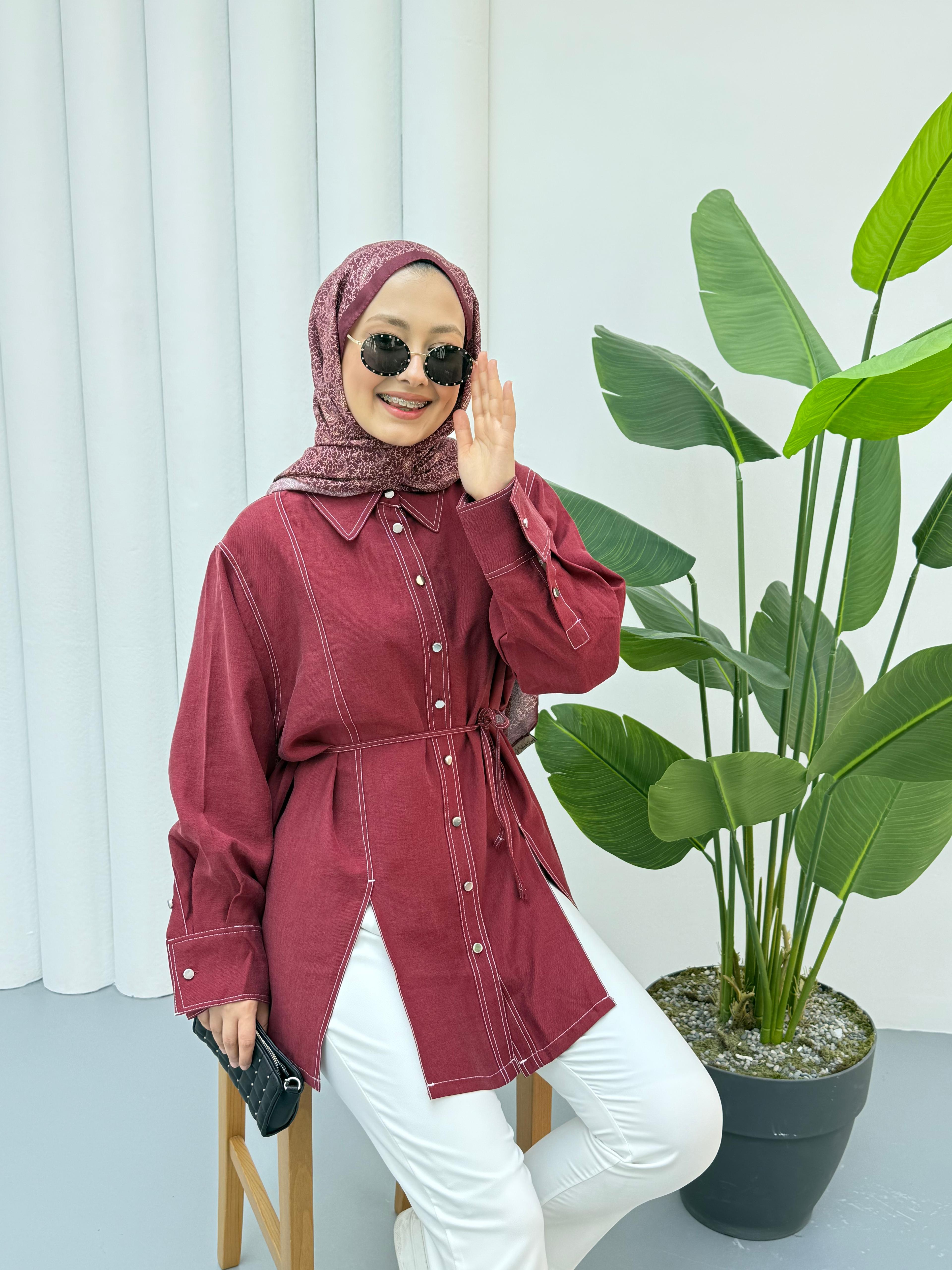 Gardenya Çift Dikiş Detaylı Gömlek