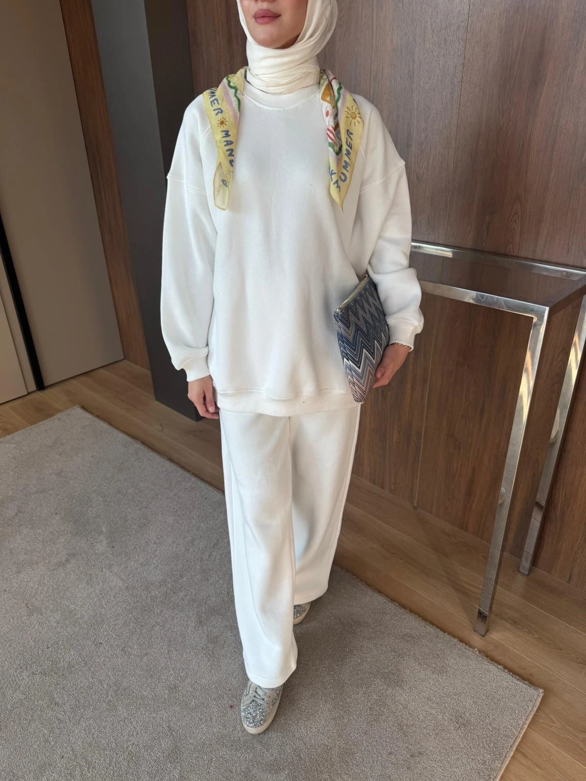 Lena Basic Eşofman Takımı Beyaz