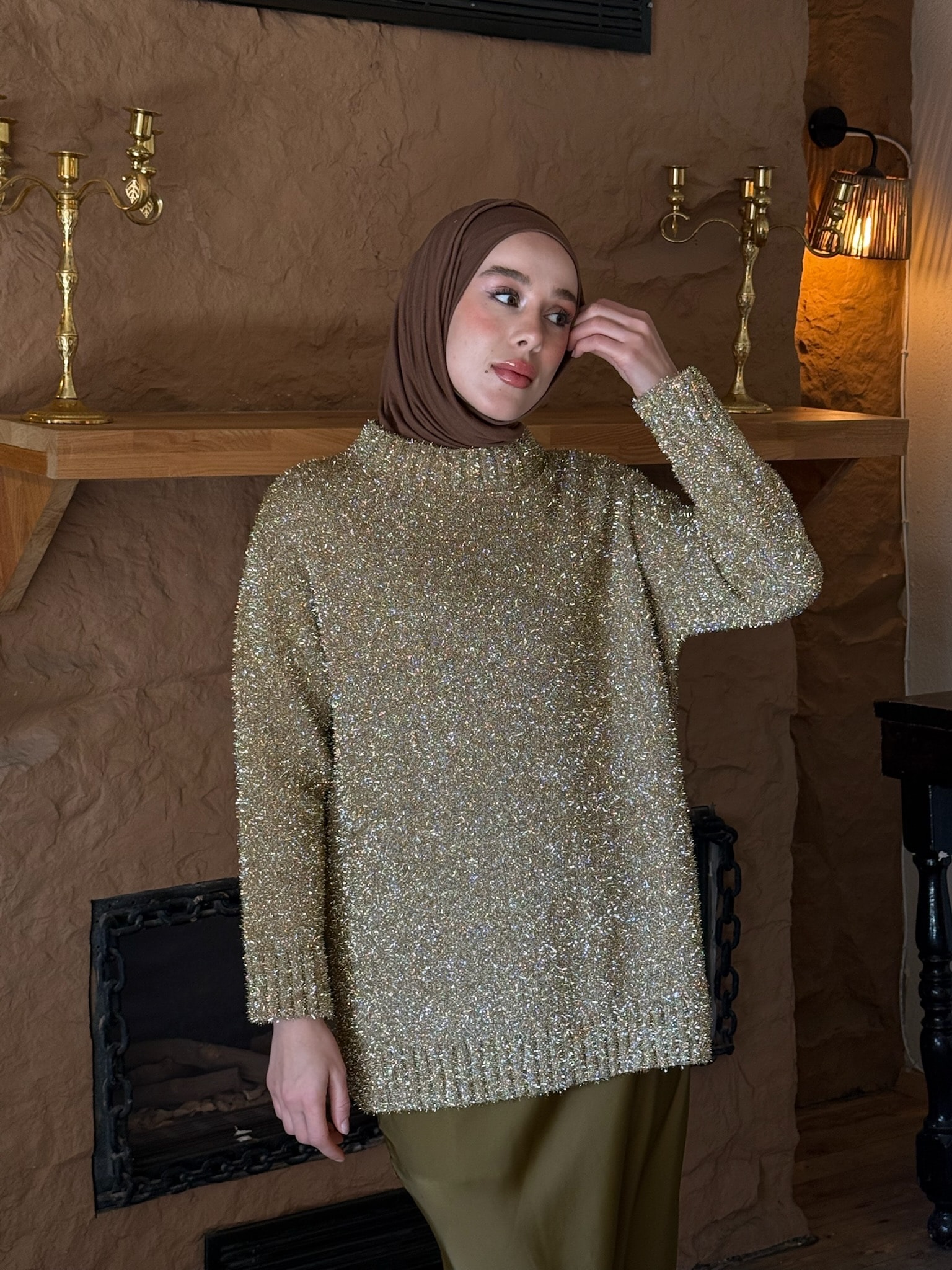 Gold Simli Kazak 
