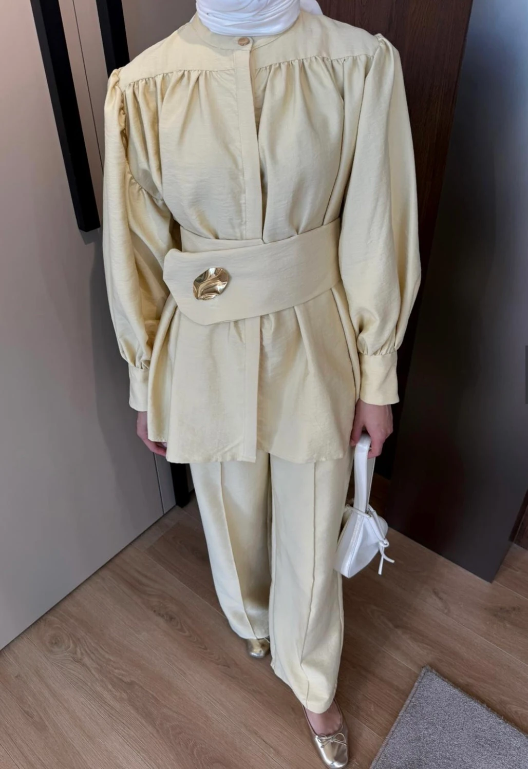  Cupra Broş Detaylı Pantolonlu Takım Terayağ 