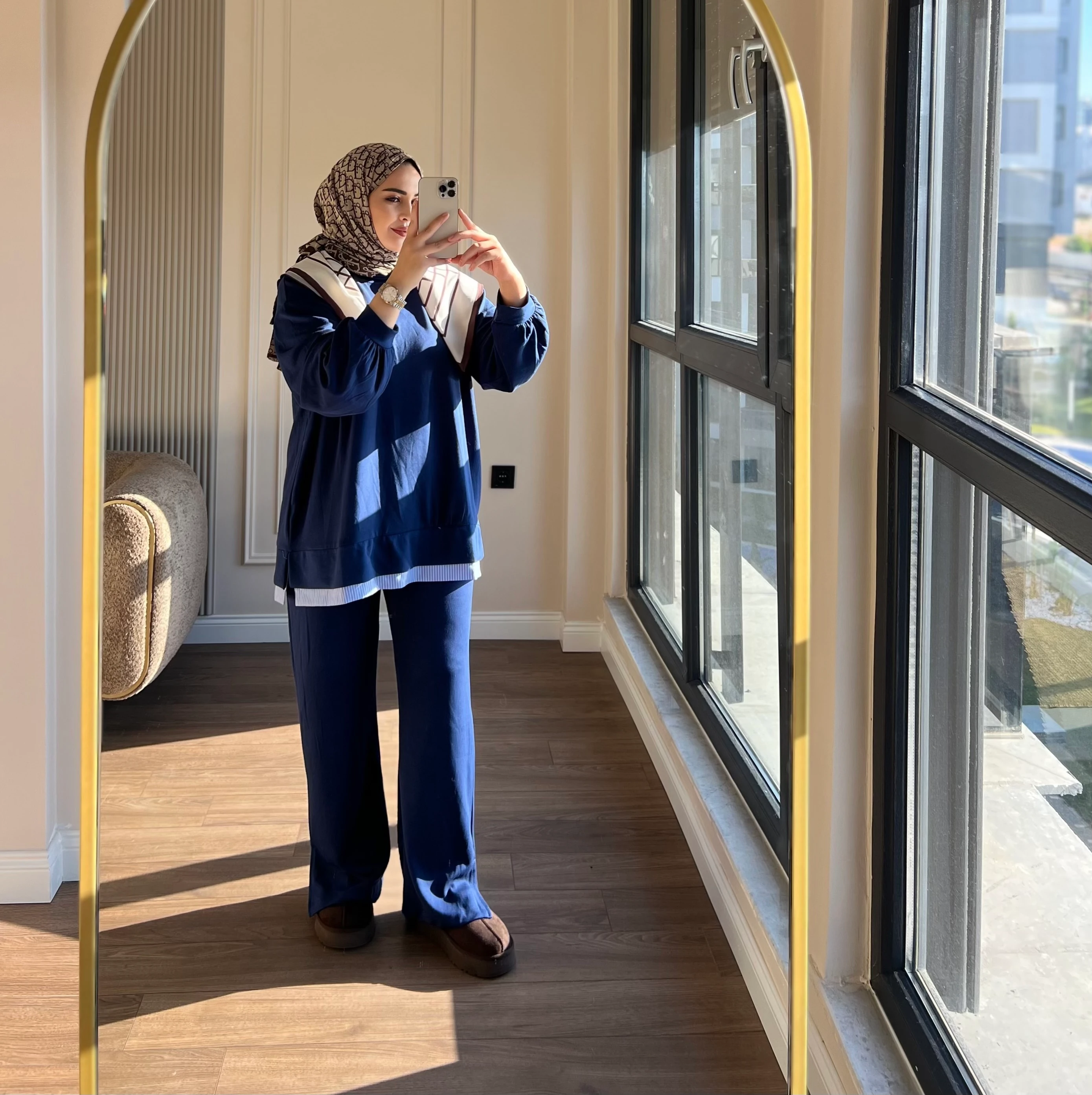 Gömlek Detaylı Oysh Takım Mavi 