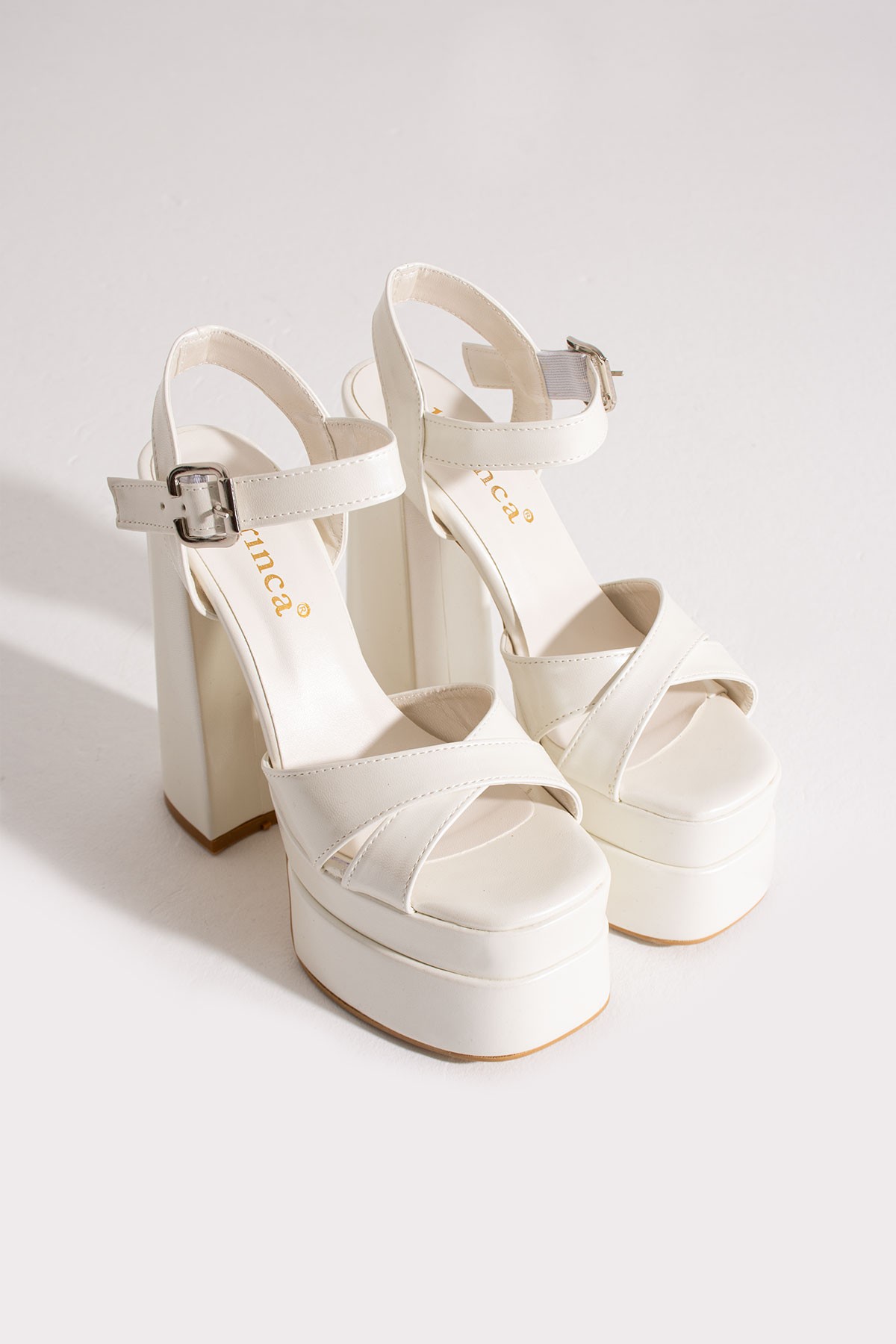 Venedik Gelin Ayakkabısı - Sedef Beyaz, 15 cm Platform Topuklu, Rahat Kalıp